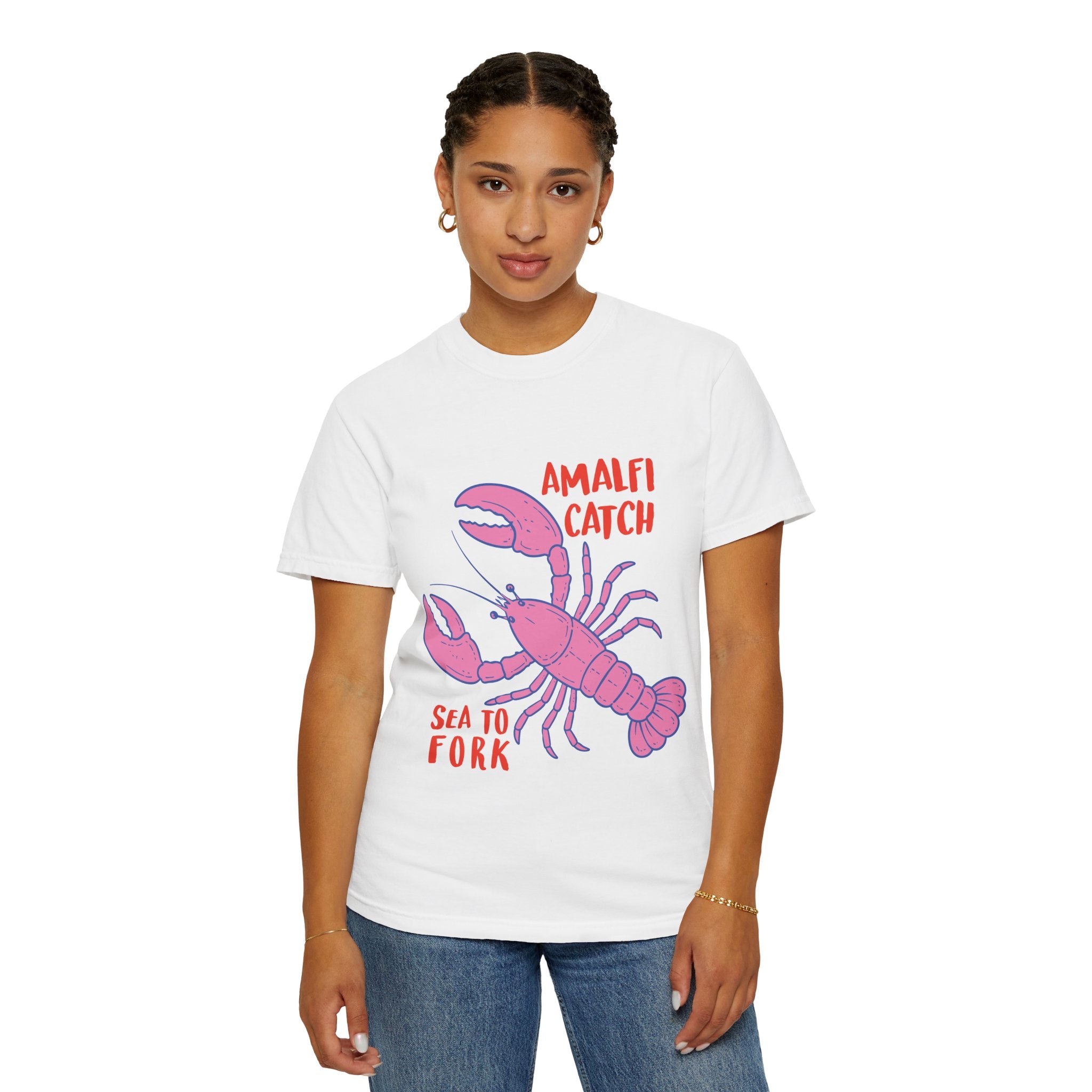 Amalfi Catch Lobster T-Shirt — Sea to Fork Summer Tee