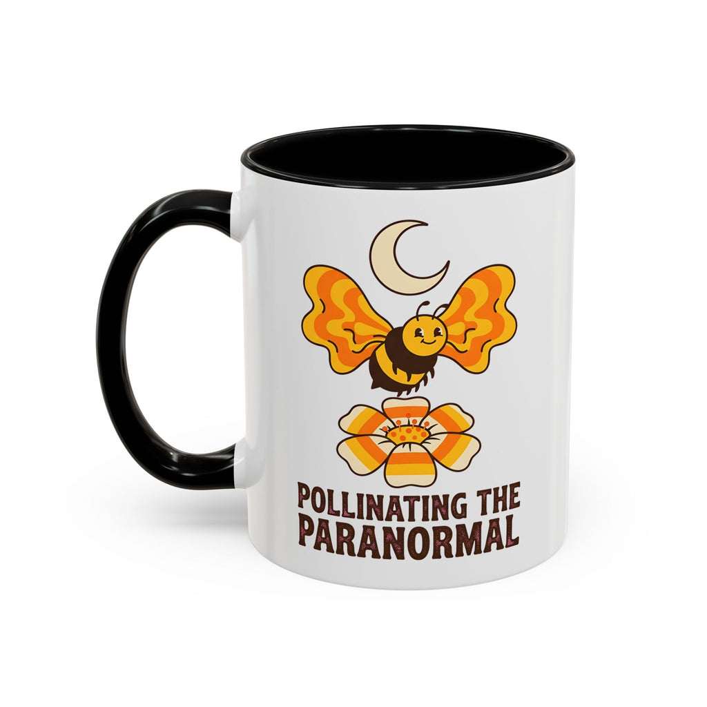 Plant & Ghost Lover Accent Mug — "Pollinating the Paranormal" Funny Coffee Cup (11/15 oz)