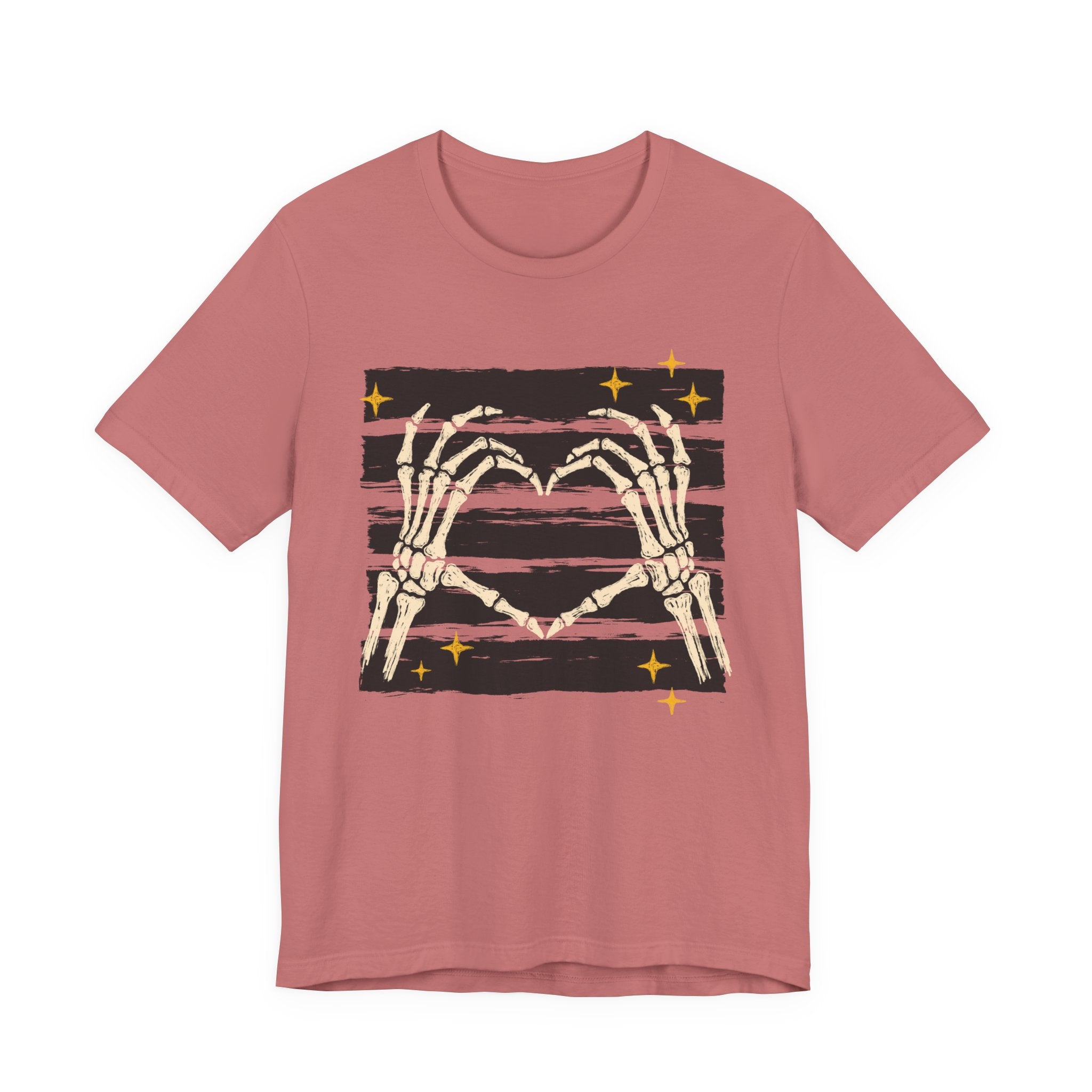 Skeleton Hands Heart T-Shirt — Gothic Halloween Tee