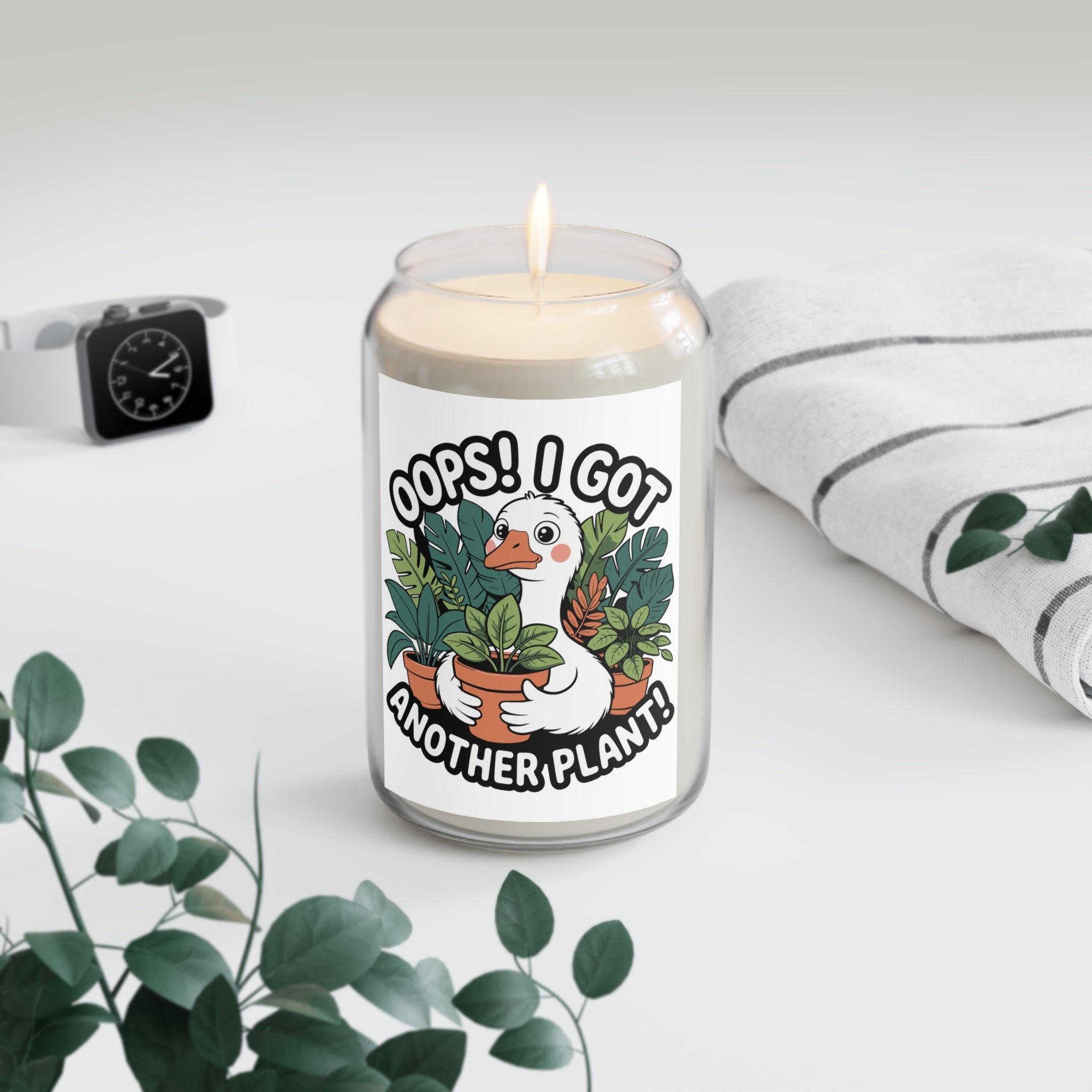 Scented Candle — “Oops! I Got Another Plant!” Soy Jar Candle (13.75oz)