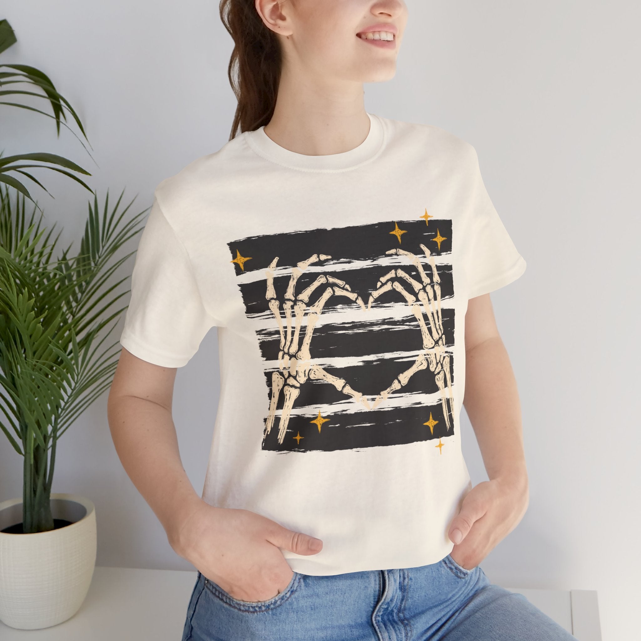 Skeleton Hands Heart T-Shirt — Gothic Halloween Tee
