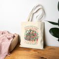 Plant & Book Lover Cotton Canvas Tote Bag