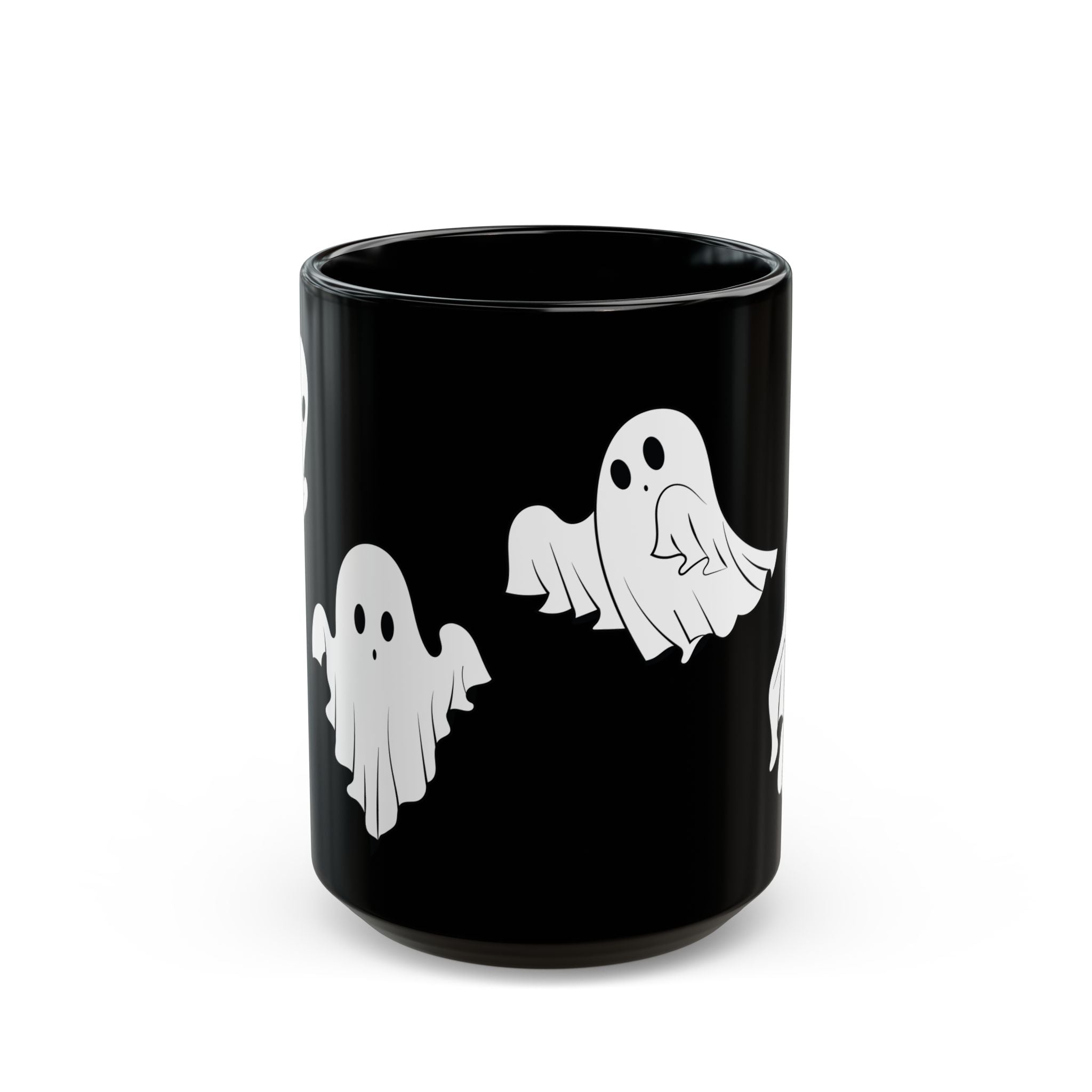 Boo Crew — Ceramic Mug, Ghost Pattern (11oz/15oz)