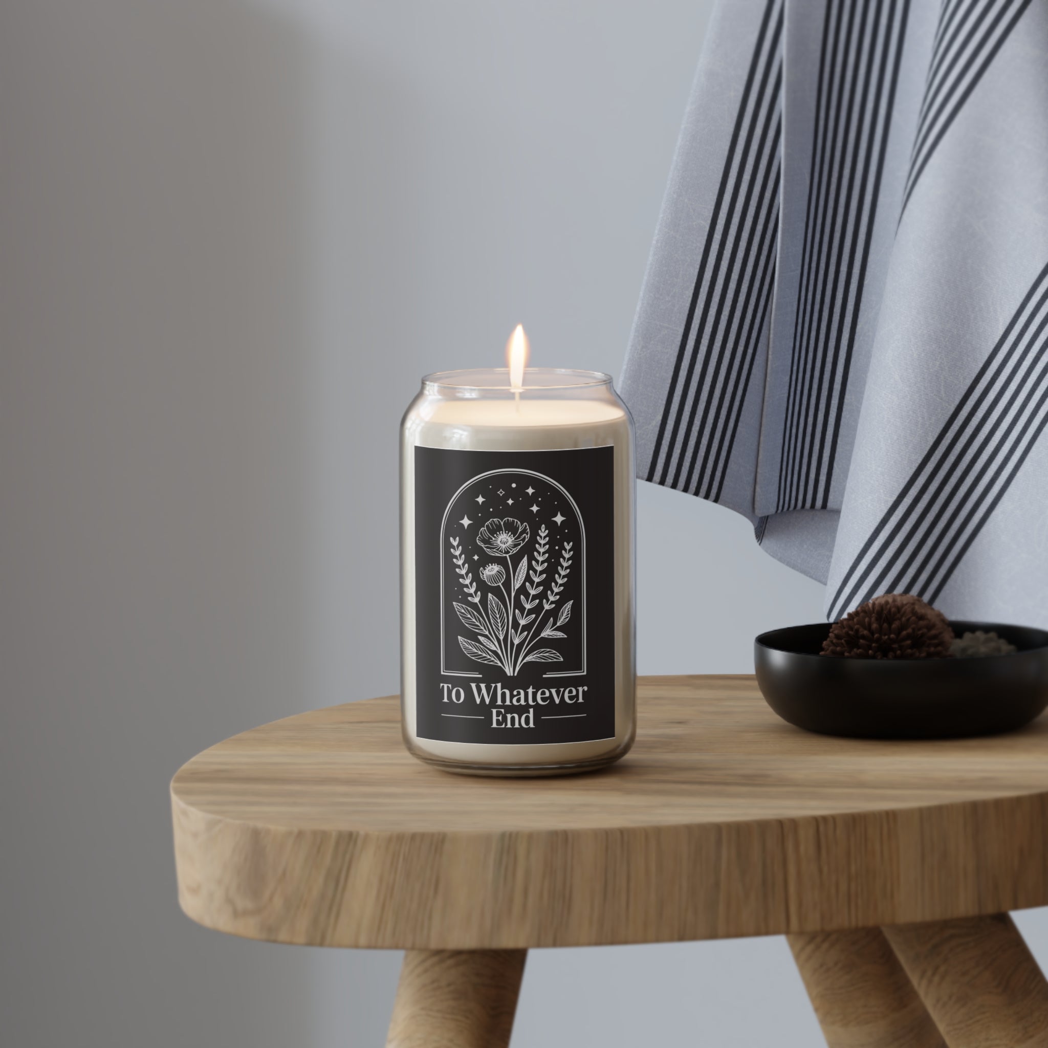 Scented Soy Candle — "To Whatever End" Floral Noir 13.75oz