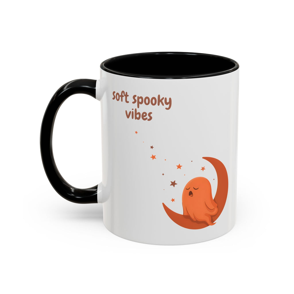 Spooky Ghost Accent Coffee Mug — Cute Halloween Ghost Ceramic Mug (11/15oz)