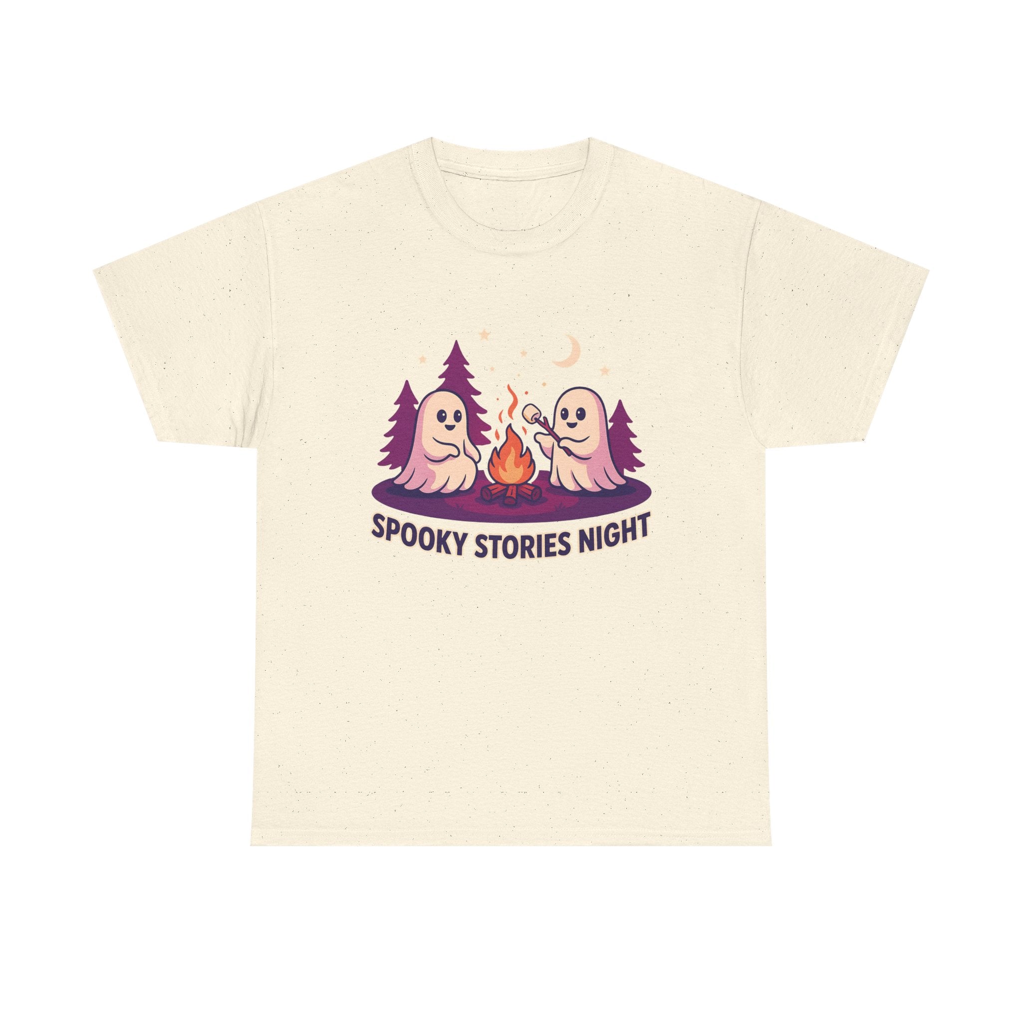 Spooky Stories Night Tee — Cute Ghost Campfire Halloween T-Shirt