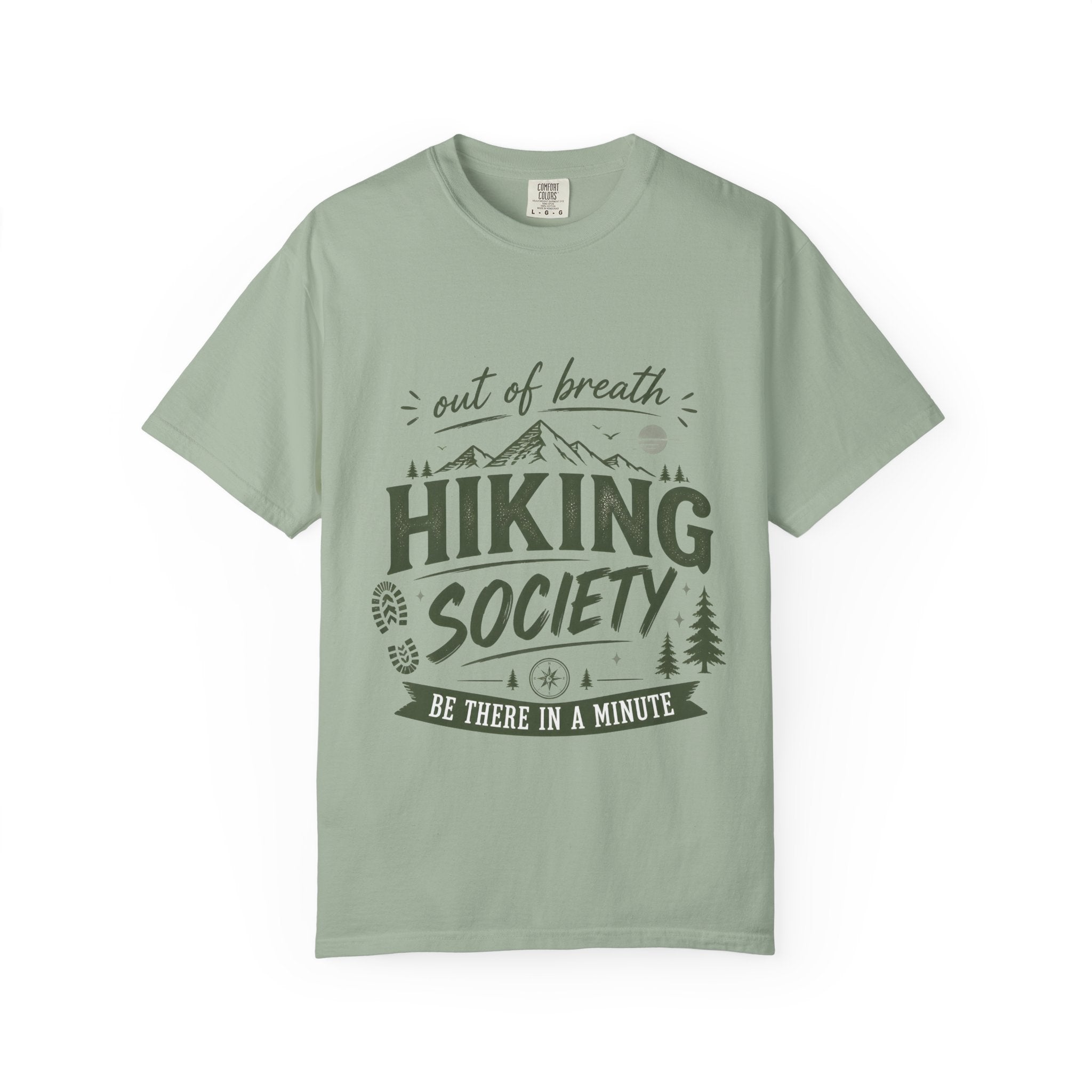 Hiking Society T-Shirt — “Out of Breath” Adventure Graphic Tee