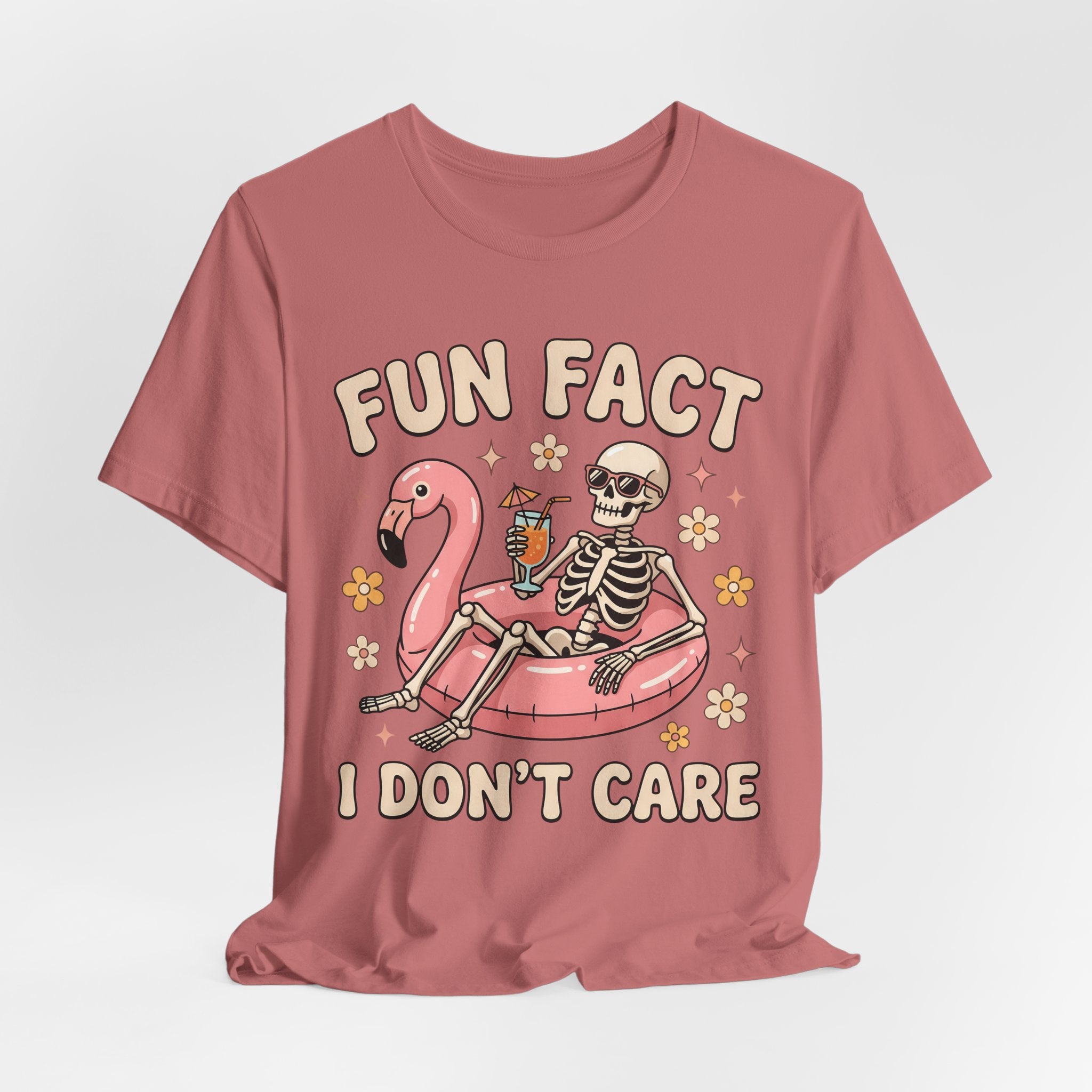 'Fun Fact I Don't Care' Graphic Tee — Funny Casual T-Shirt