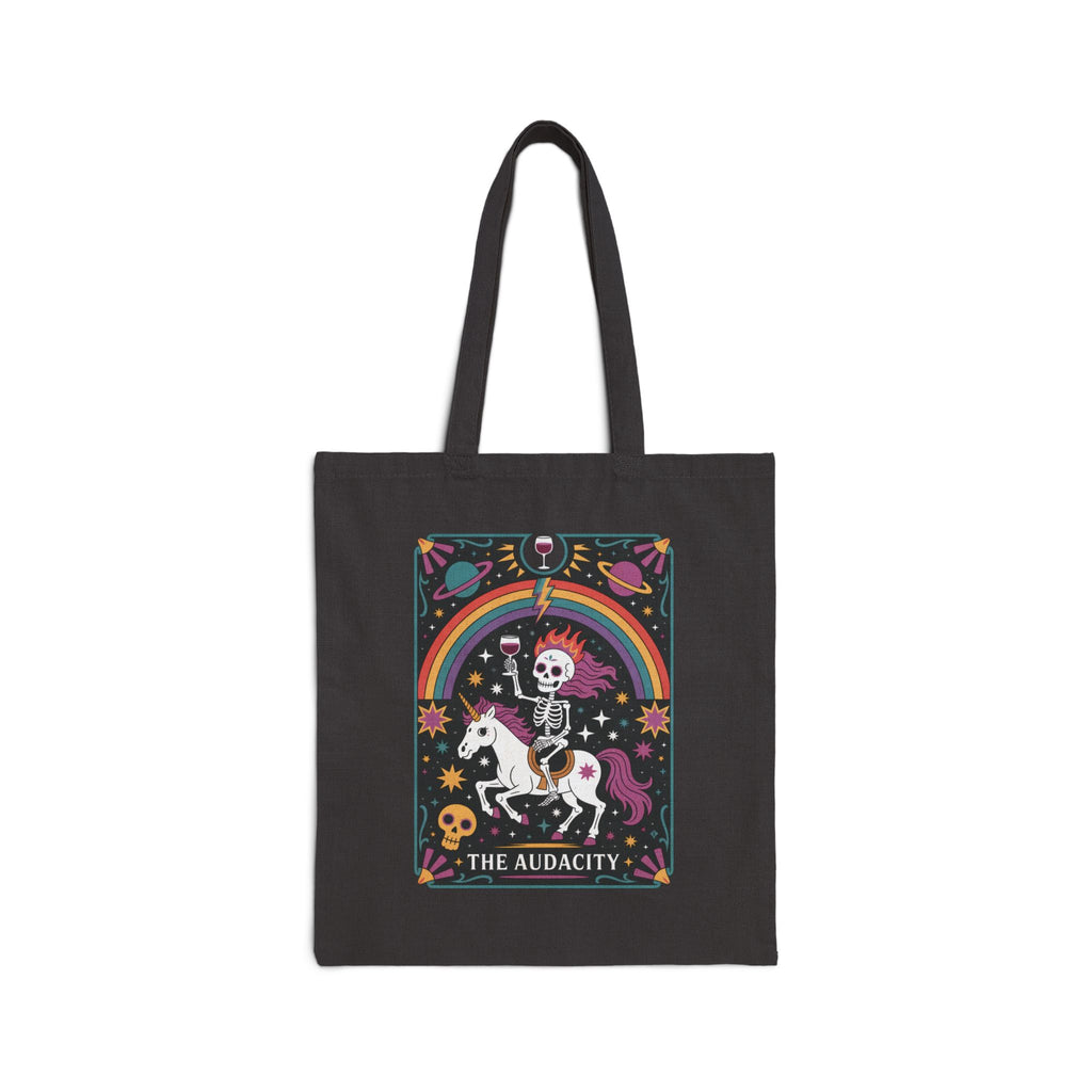 Audacity Funny Tarot Tote Bag — Humorous Tarot Canvas Tote