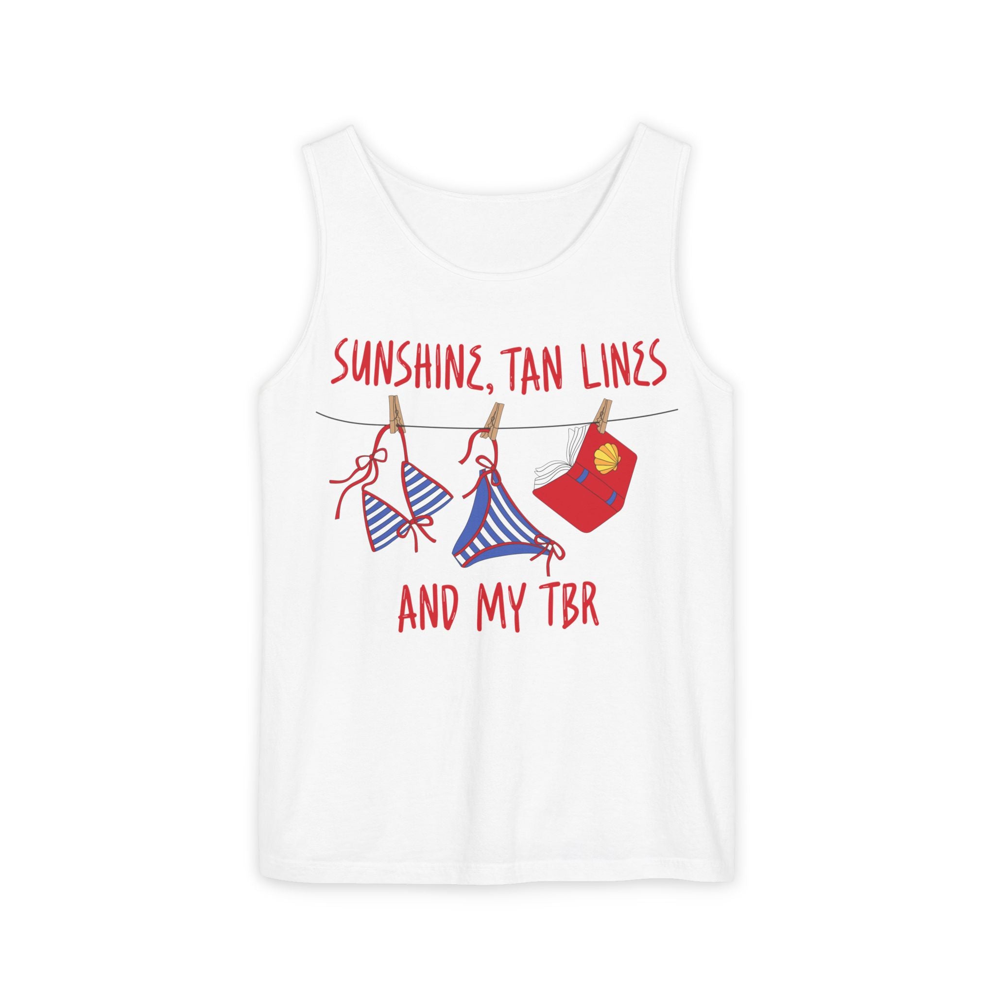 Sunshine Tan Lines My TBR Tank Top | Summer Book Lover