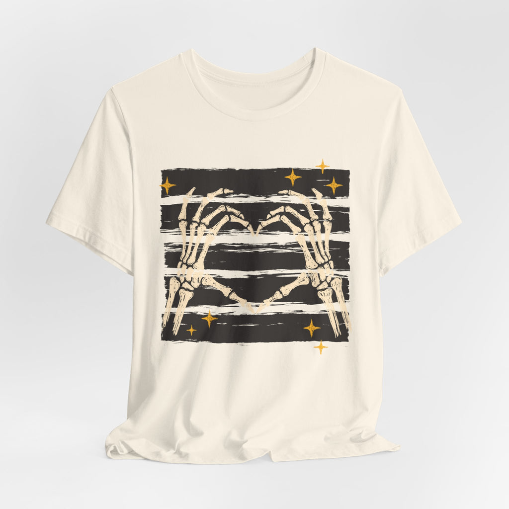 Skeleton Hands Heart T-Shirt — Gothic Halloween Tee
