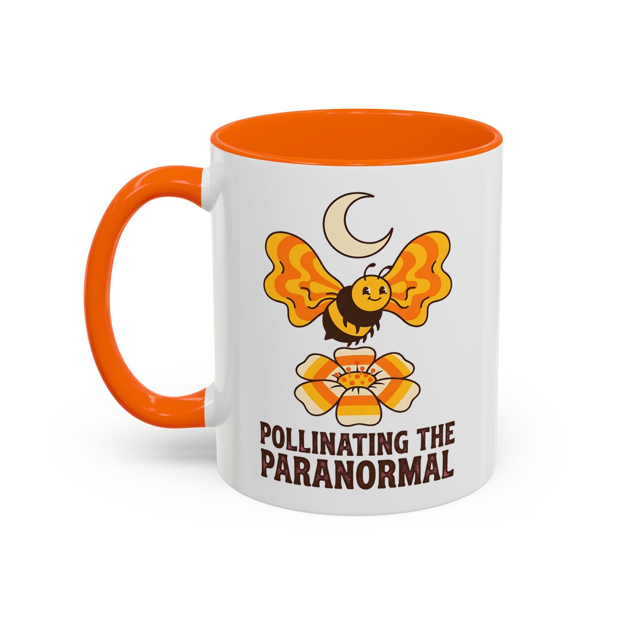 Plant & Ghost Lover Accent Mug — "Pollinating the Paranormal" Funny Coffee Cup (11/15 oz)