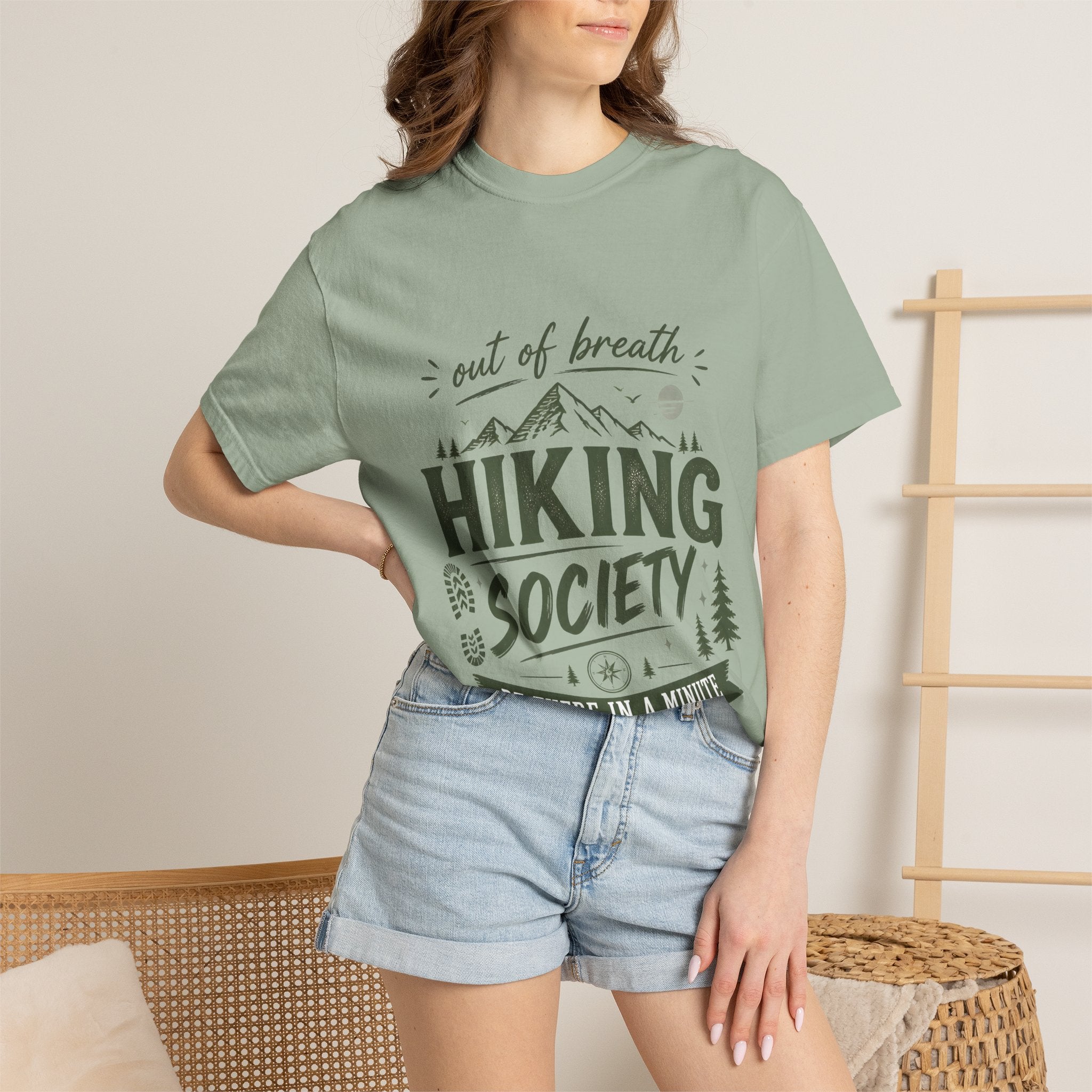 Hiking Society T-Shirt — “Out of Breath” Adventure Graphic Tee