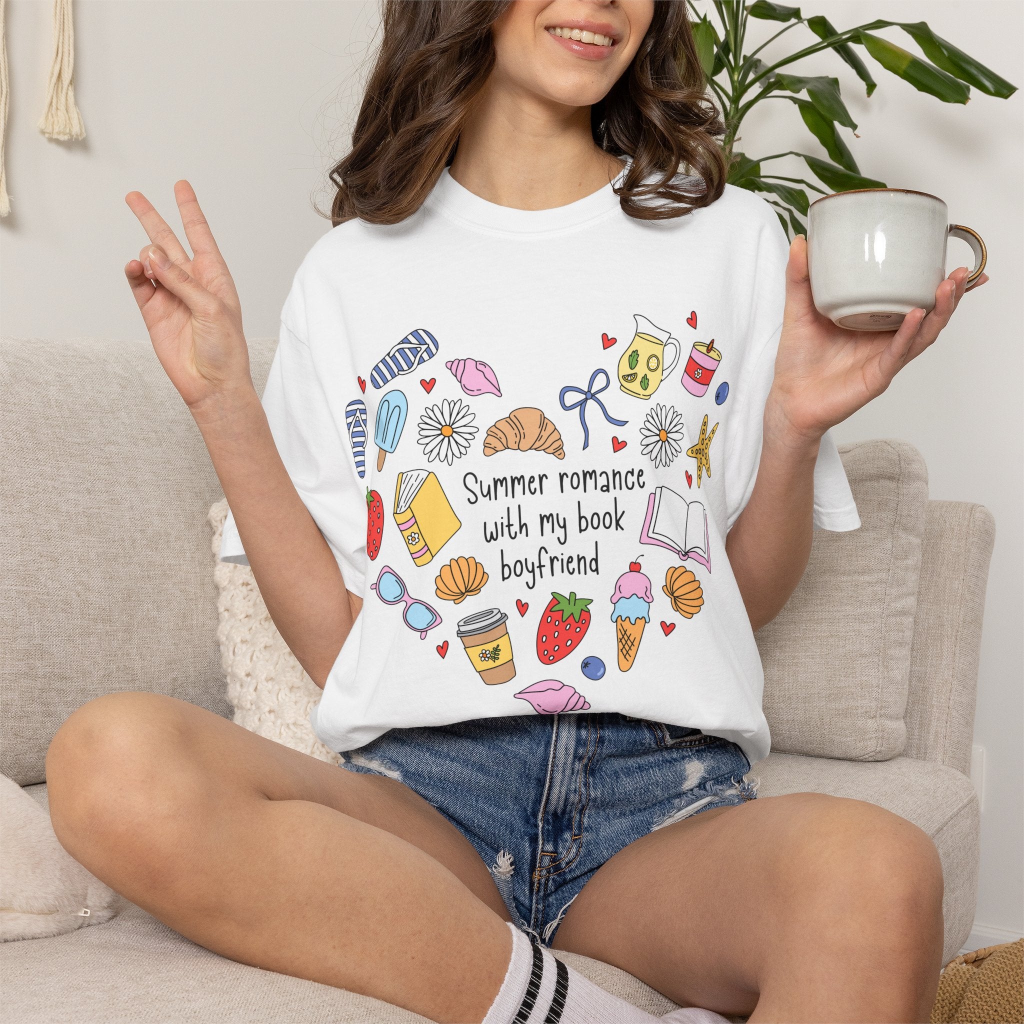 Summer Romance With My Book Boyfriend T-shirt