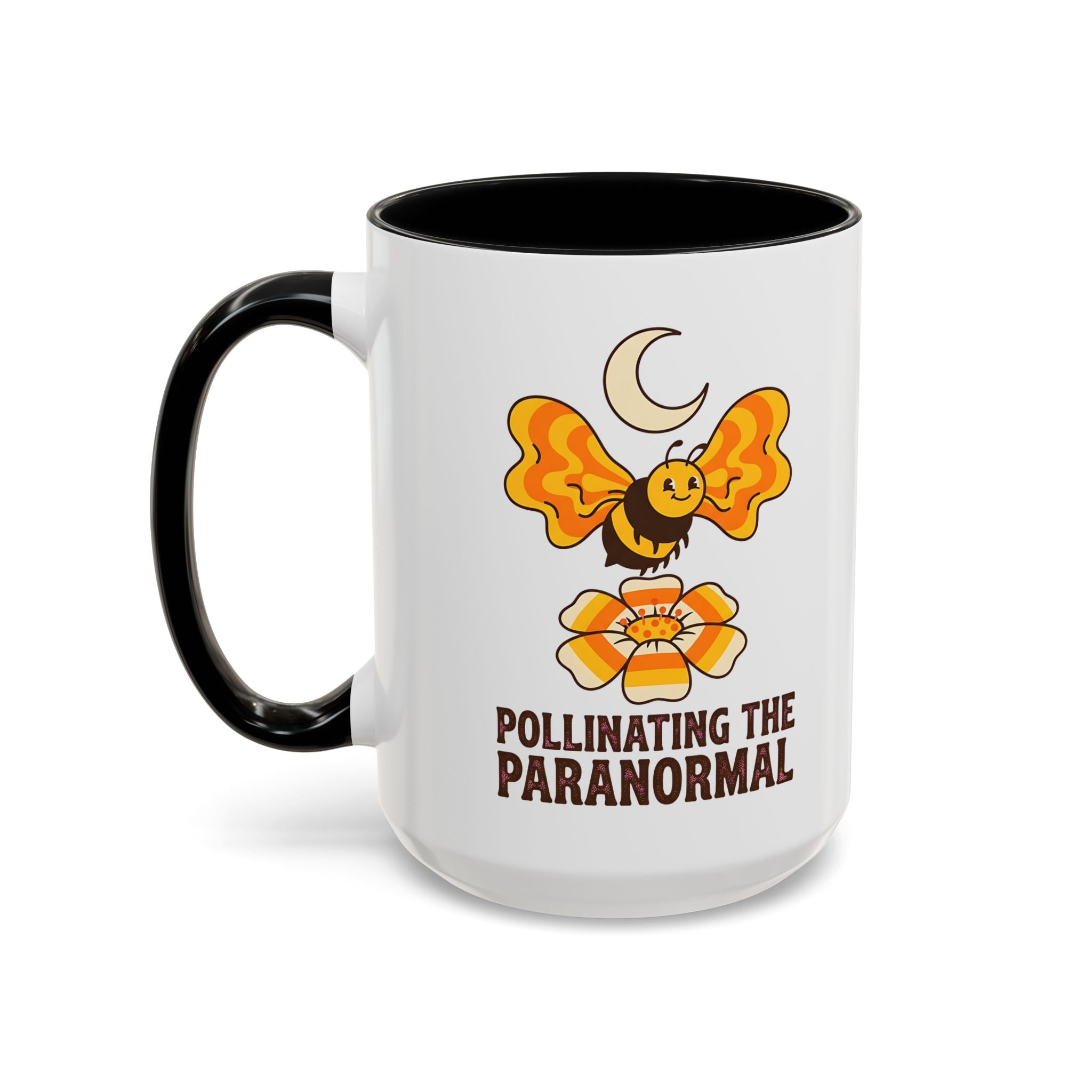 Plant & Ghost Lover Accent Mug — "Pollinating the Paranormal" Funny Coffee Cup (11/15 oz)