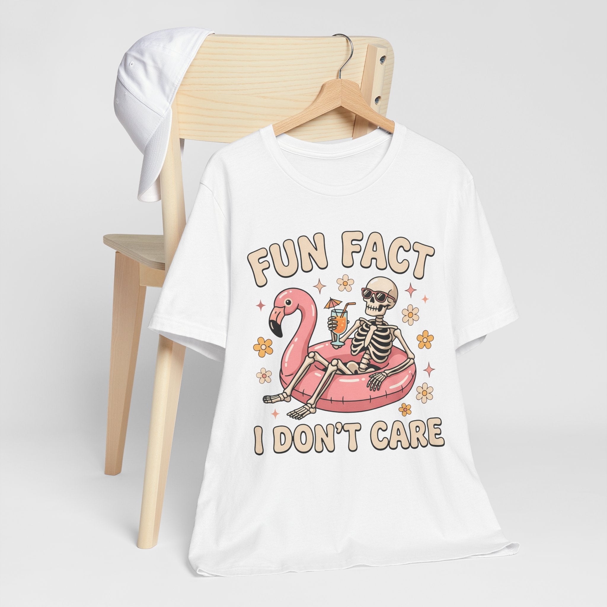 'Fun Fact I Don't Care' Graphic Tee — Funny Casual T-Shirt