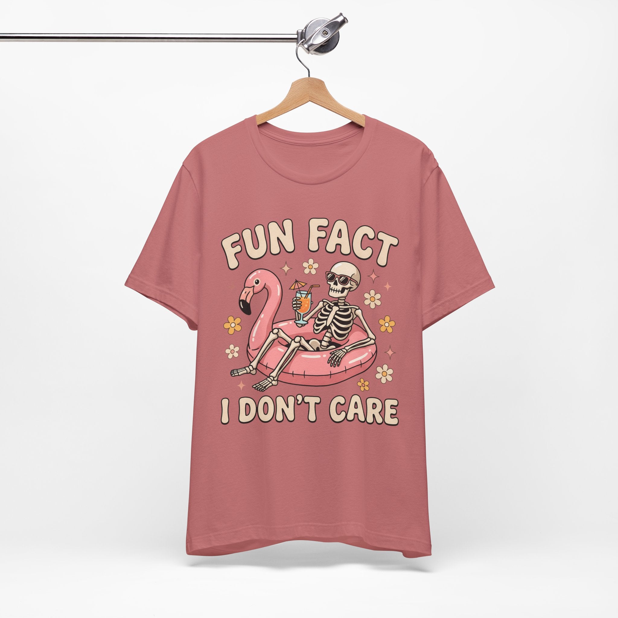 'Fun Fact I Don't Care' Graphic Tee — Funny Casual T-Shirt