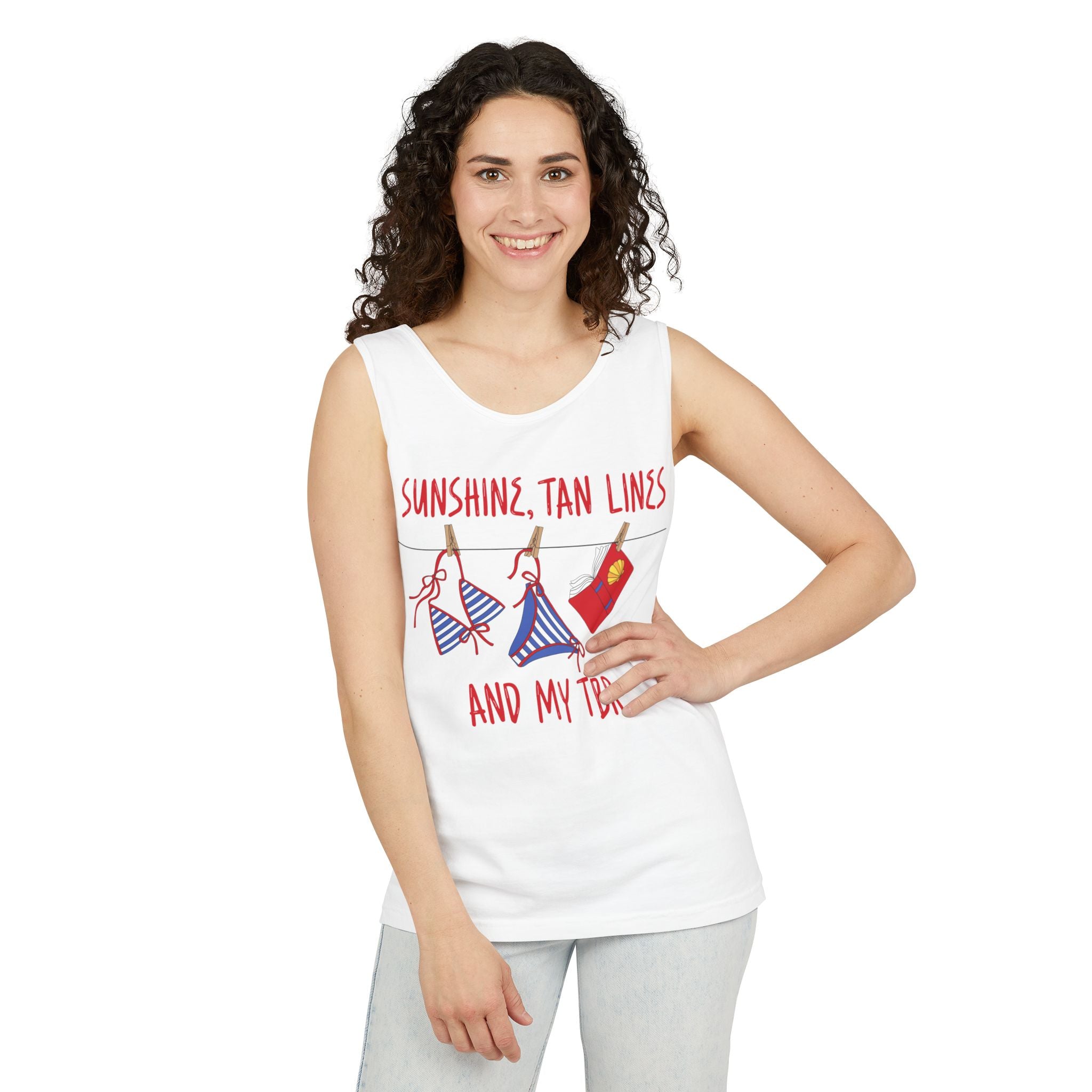 Sunshine Tan Lines My TBR Tank Top | Summer Book Lover