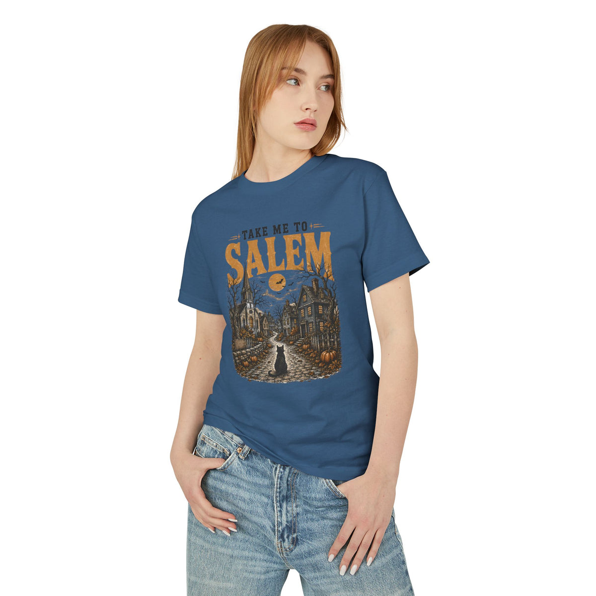 Take Me to Salem T-Shirt — Vintage Halloween Witch Town Tee