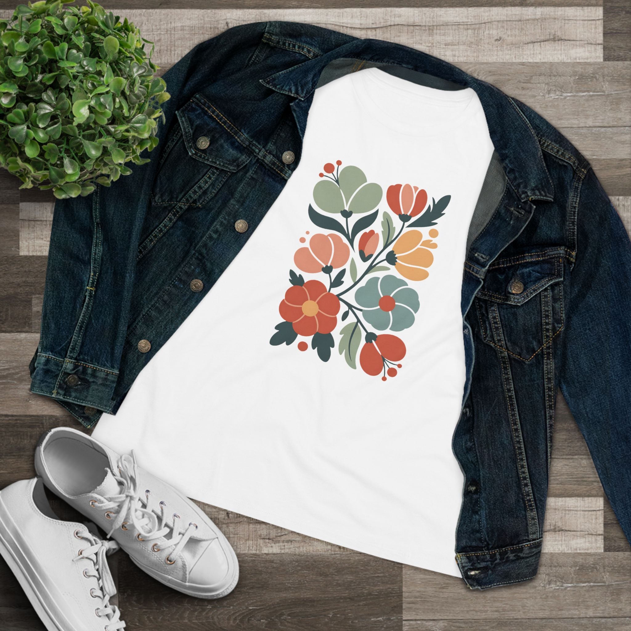 Floral Retro Bouquet Women's Tee — Vintage-Inspired Spring Floral T-Shirt