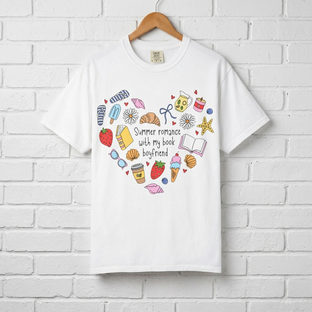 Summer Romance With My Book Boyfriend T-shirt