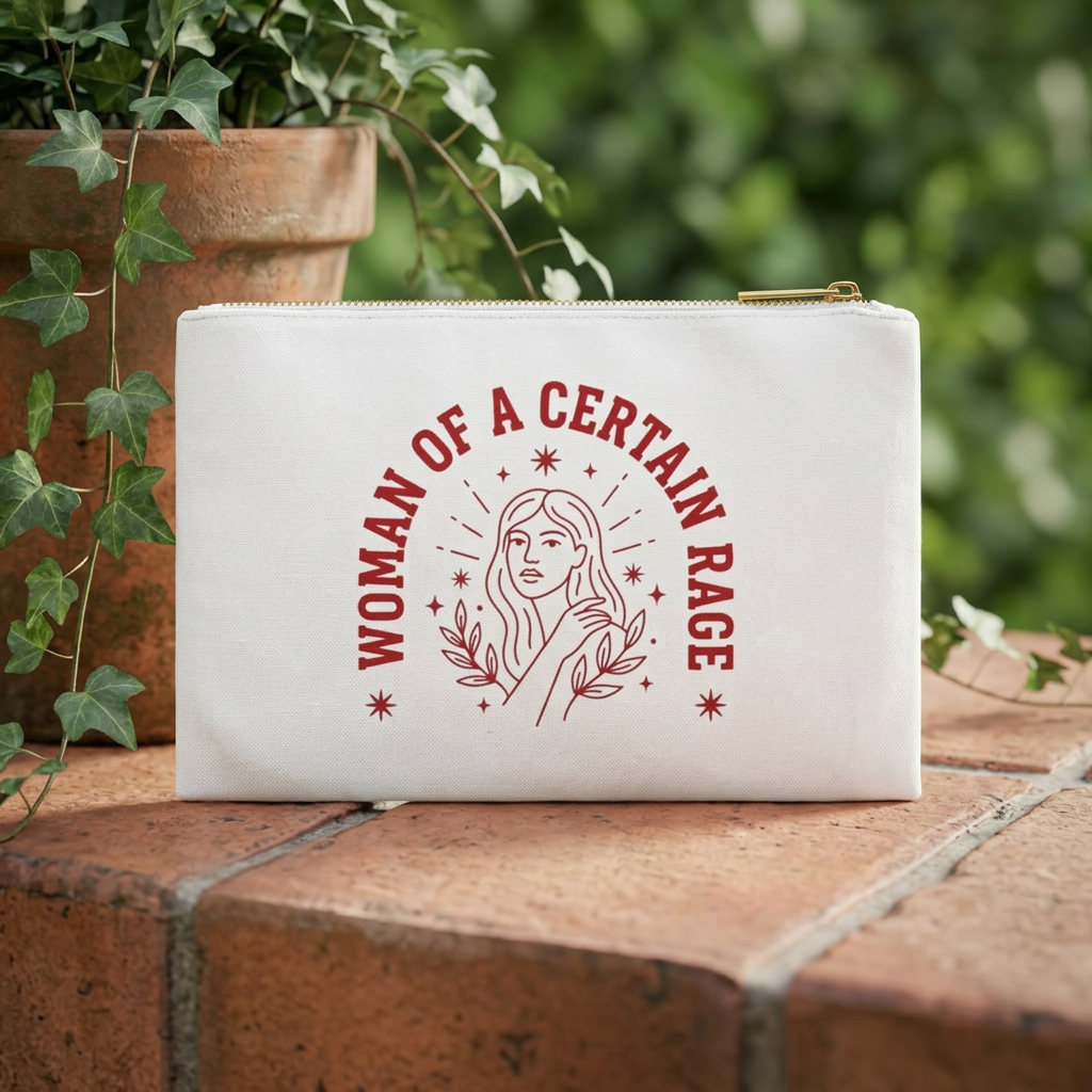 “Woman of a Certain Rage” Cosmetic Bag — Feminist Makeup Pouch