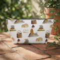Cozy Reading Accessory Pouch — Cats, Books & Tea T-Bottom Makeup Bag