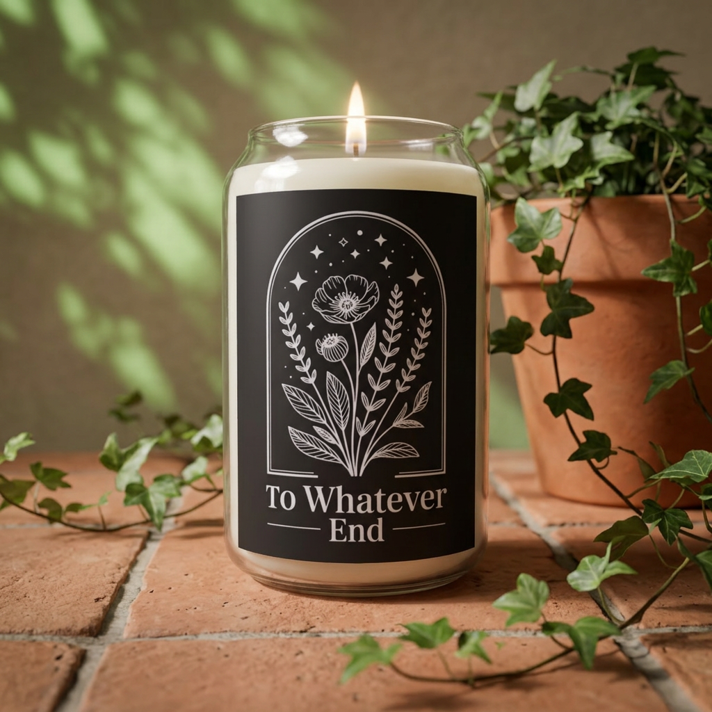 Scented Soy Candle — "To Whatever End" Floral Noir 13.75oz