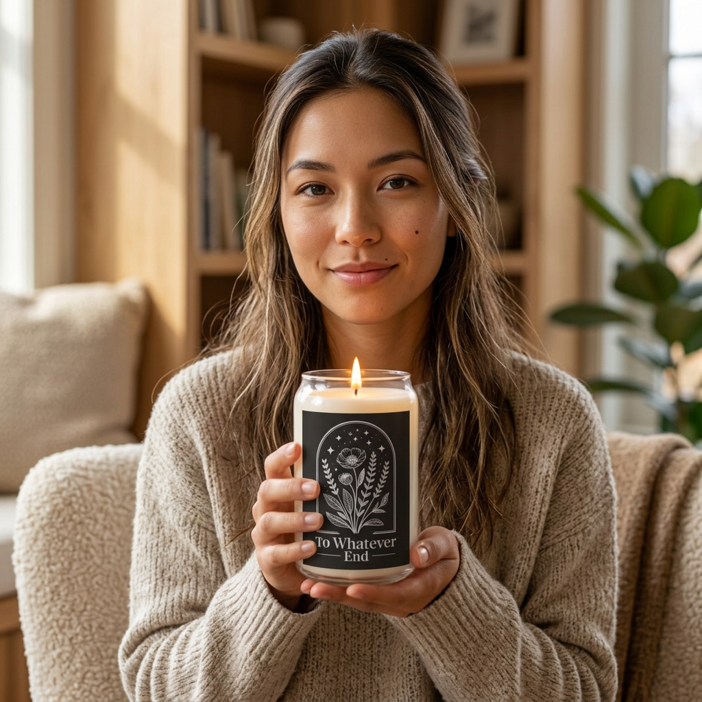 Scented Soy Candle — "To Whatever End" Floral Noir 13.75oz