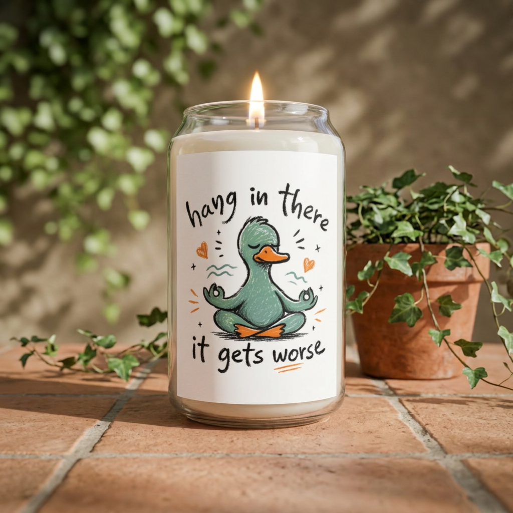 Hang In There "It Gets Worse" Scented Soy Candle — 13.75 oz