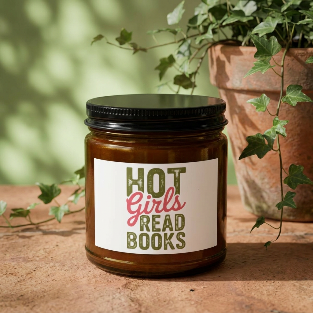 Scented Soy Candle — "Hot Girls Read Books" Jar (4oz & 9oz)