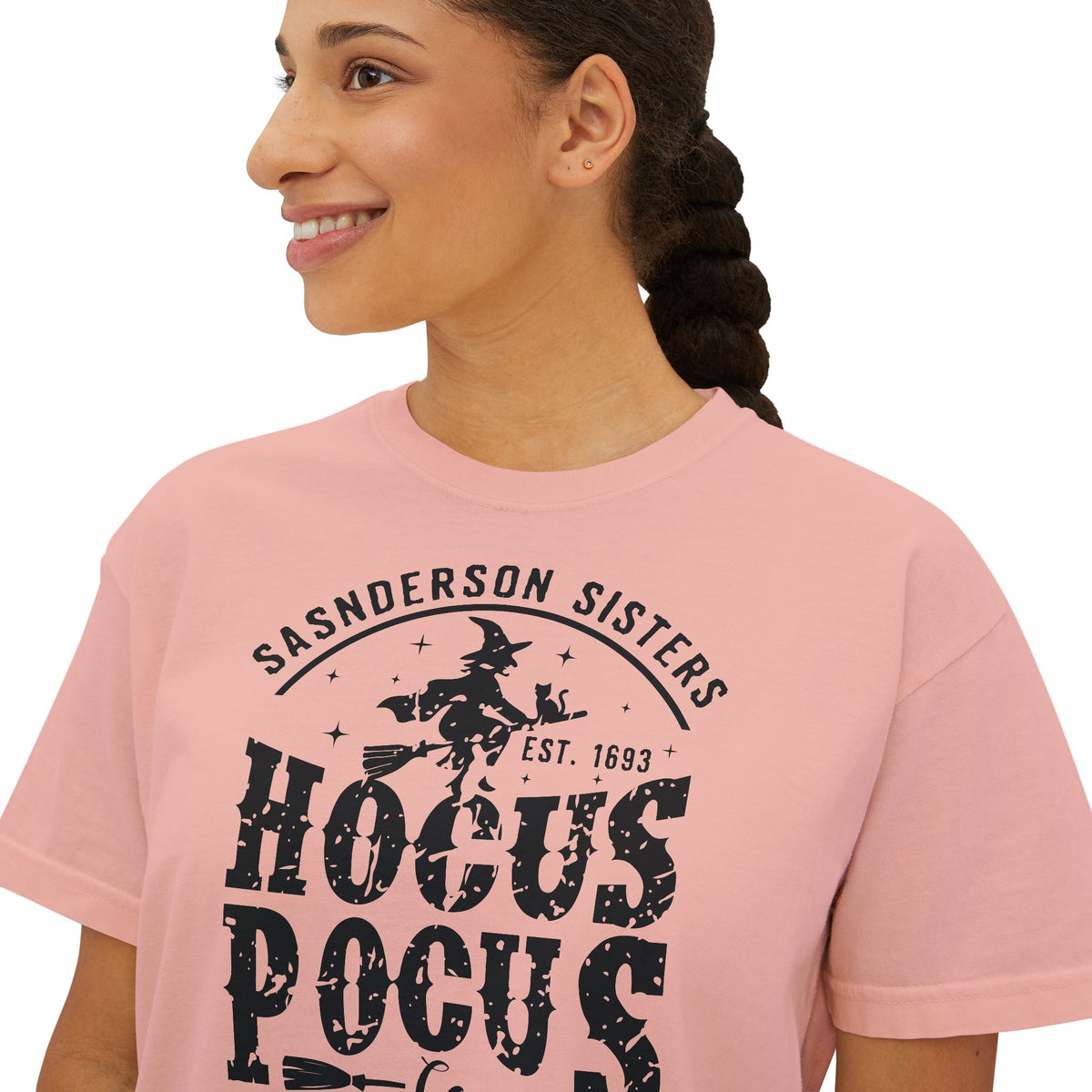Hocus Pocus Boxy Tee — Sanderson Sisters Enchanted Brooms Halloween T-Shirt