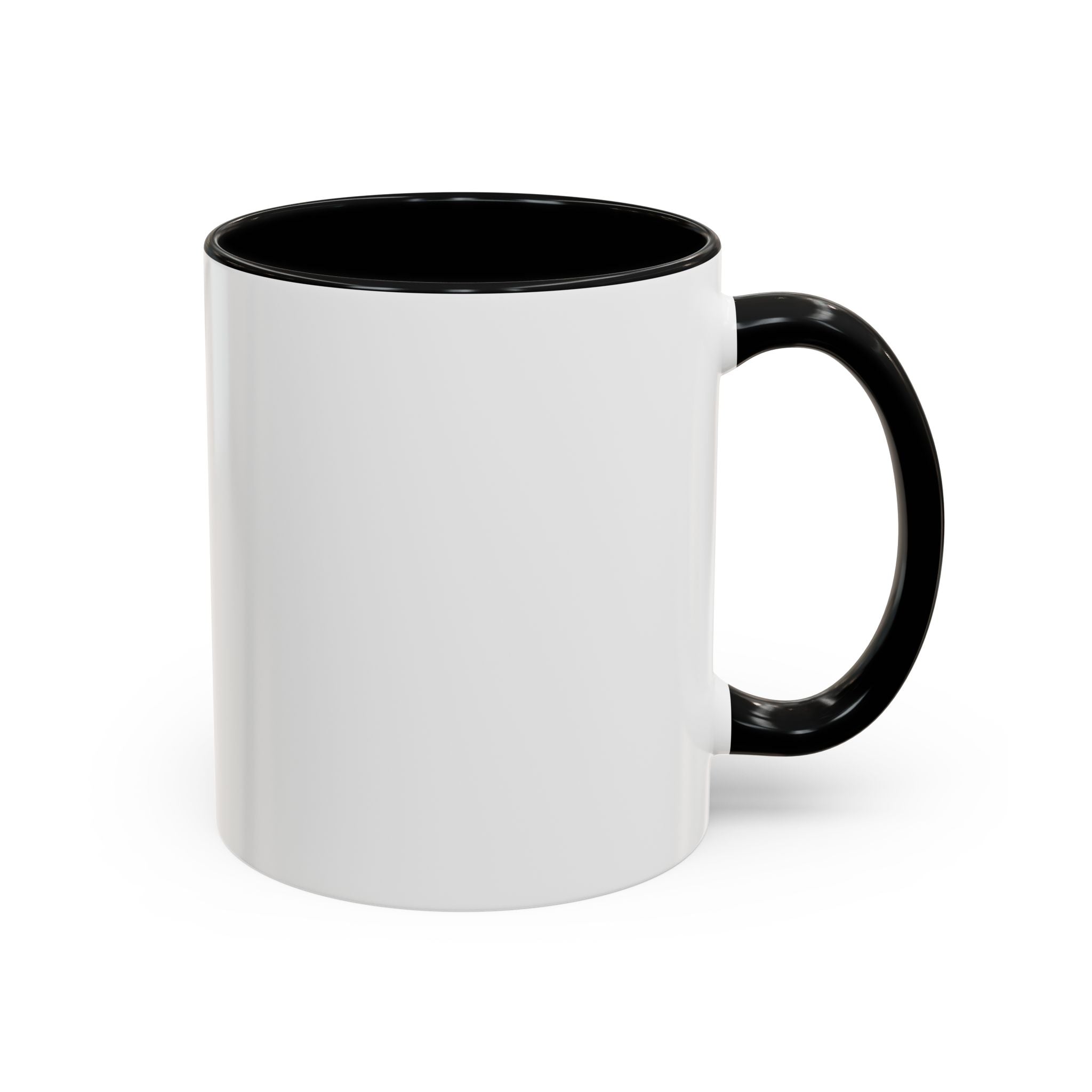 Black Hat & Orange Brushstroke Accent Coffee Mug — Halloween Cat Coffee Cup (11/15oz)
