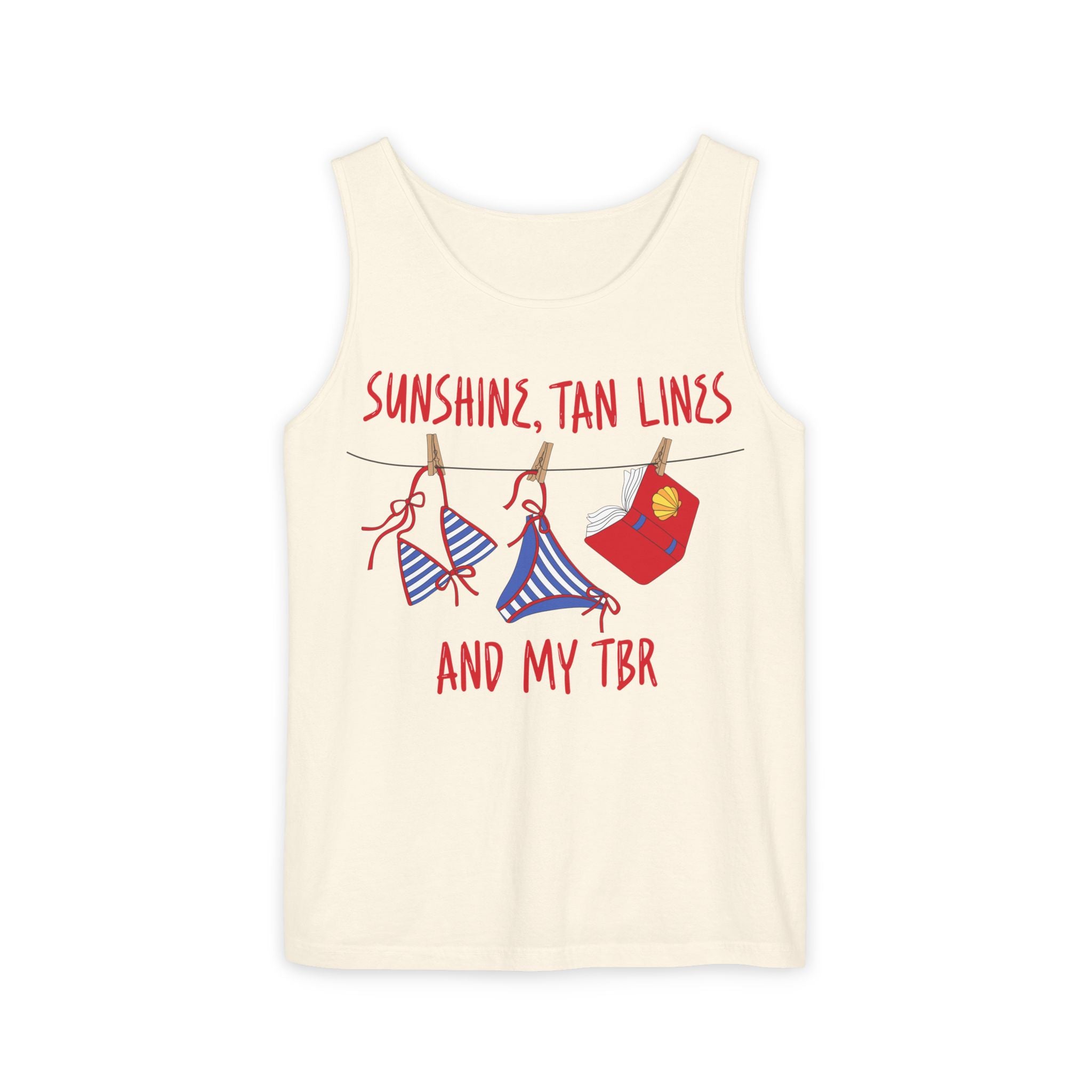 Sunshine Tan Lines My TBR Tank Top | Summer Book Lover