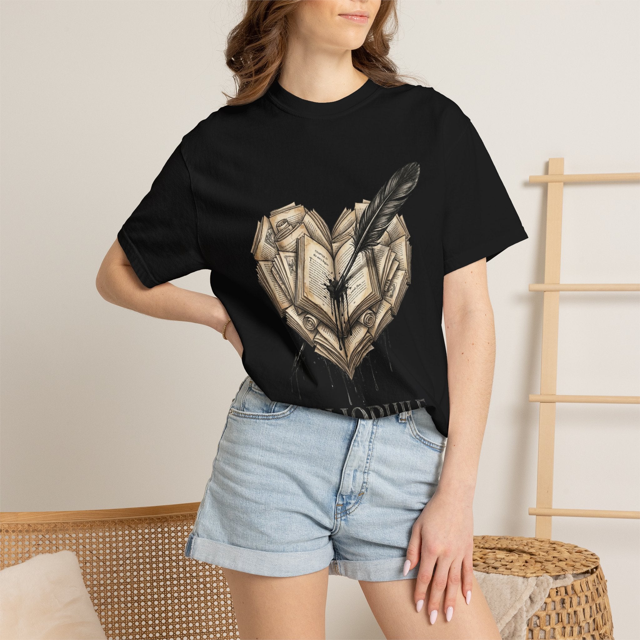 Bibliophile at Heart book graphic T-Shirt | Reader Shirt, Book Lover Tee