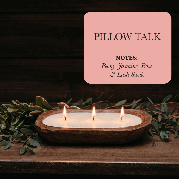 3 - Wick Dough Bowl Soy Candle - Pillow Talk - Addy Avenue