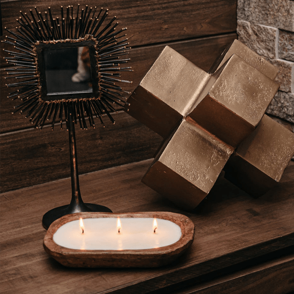 3 - Wick Dough Bowl Soy Candle - Pillow Talk - Addy Avenue