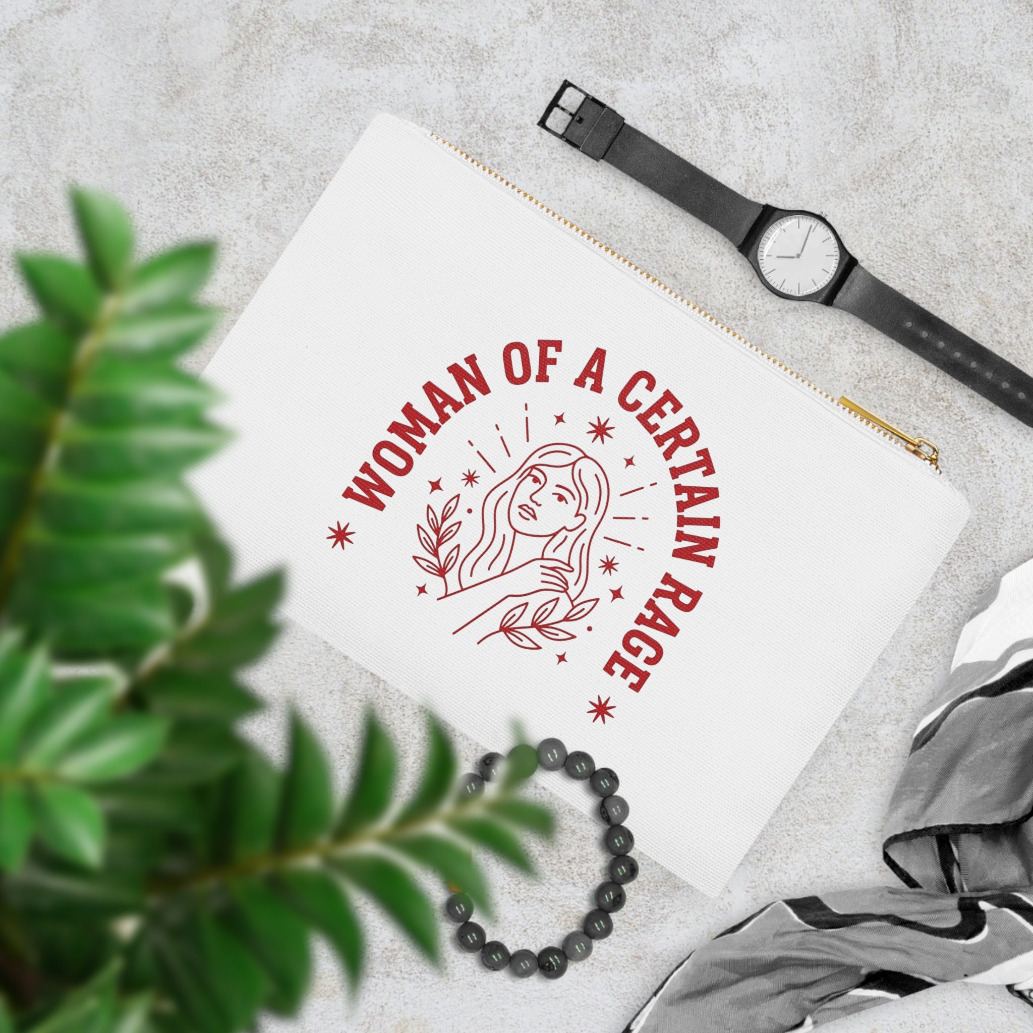 “Woman of a Certain Rage” Cosmetic Bag — Feminist Makeup Pouch