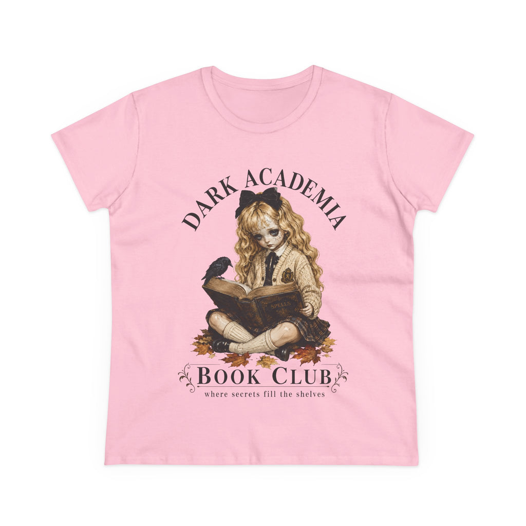 Dark Academia Book Club T-Shirt — Vintage Gothic Girl Reading Tee