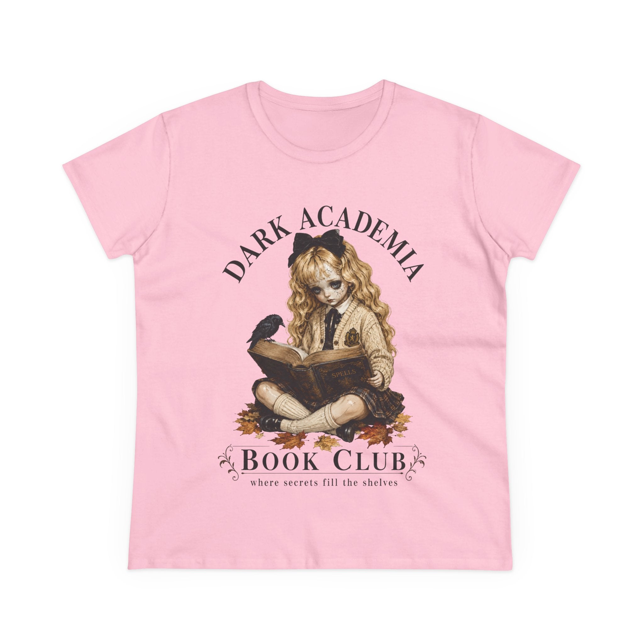 Dark Academia Book Club T-Shirt — Vintage Gothic Girl Reading Tee
