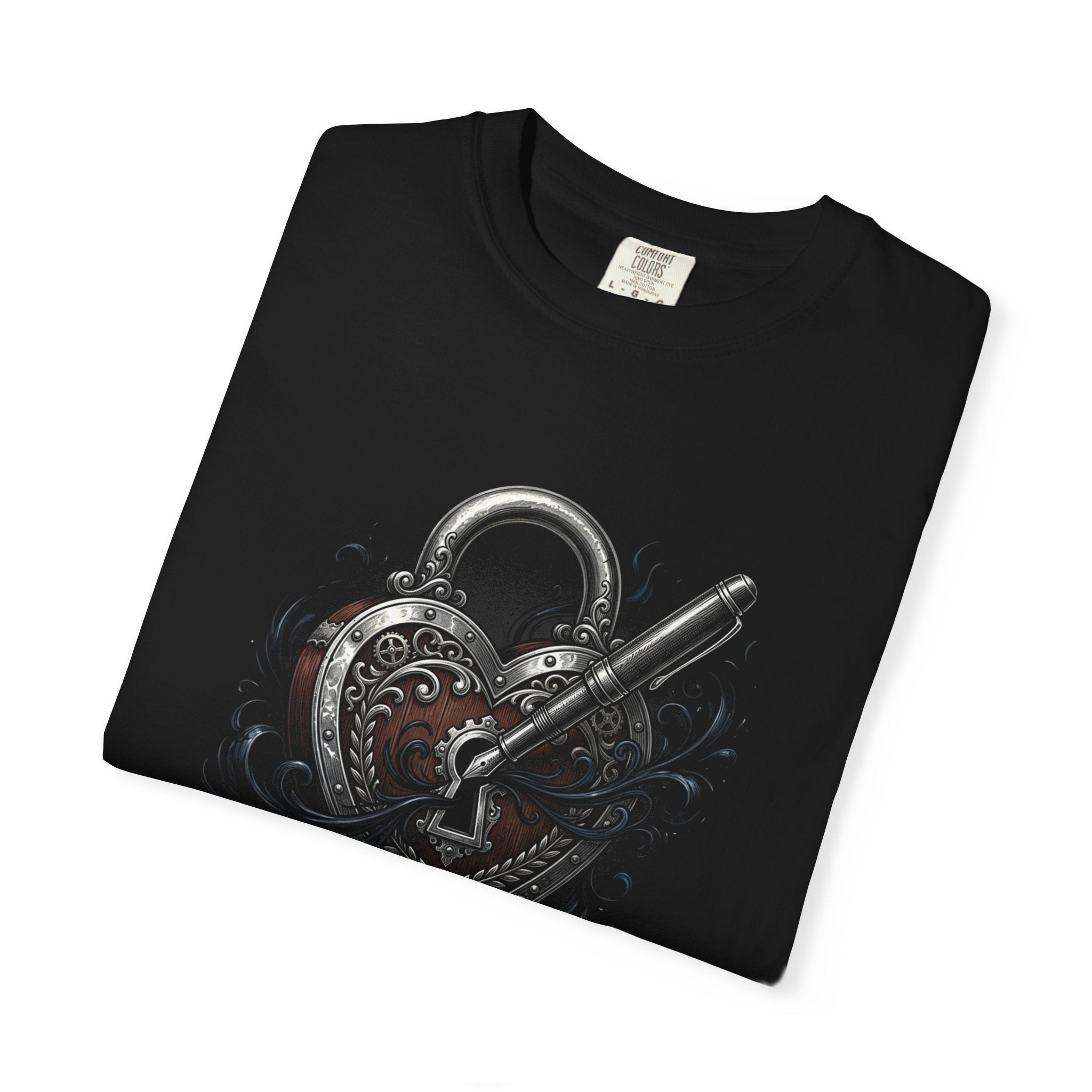 Protected by a Plot Twist T-Shirt | Heart Lock & Key Literary Design