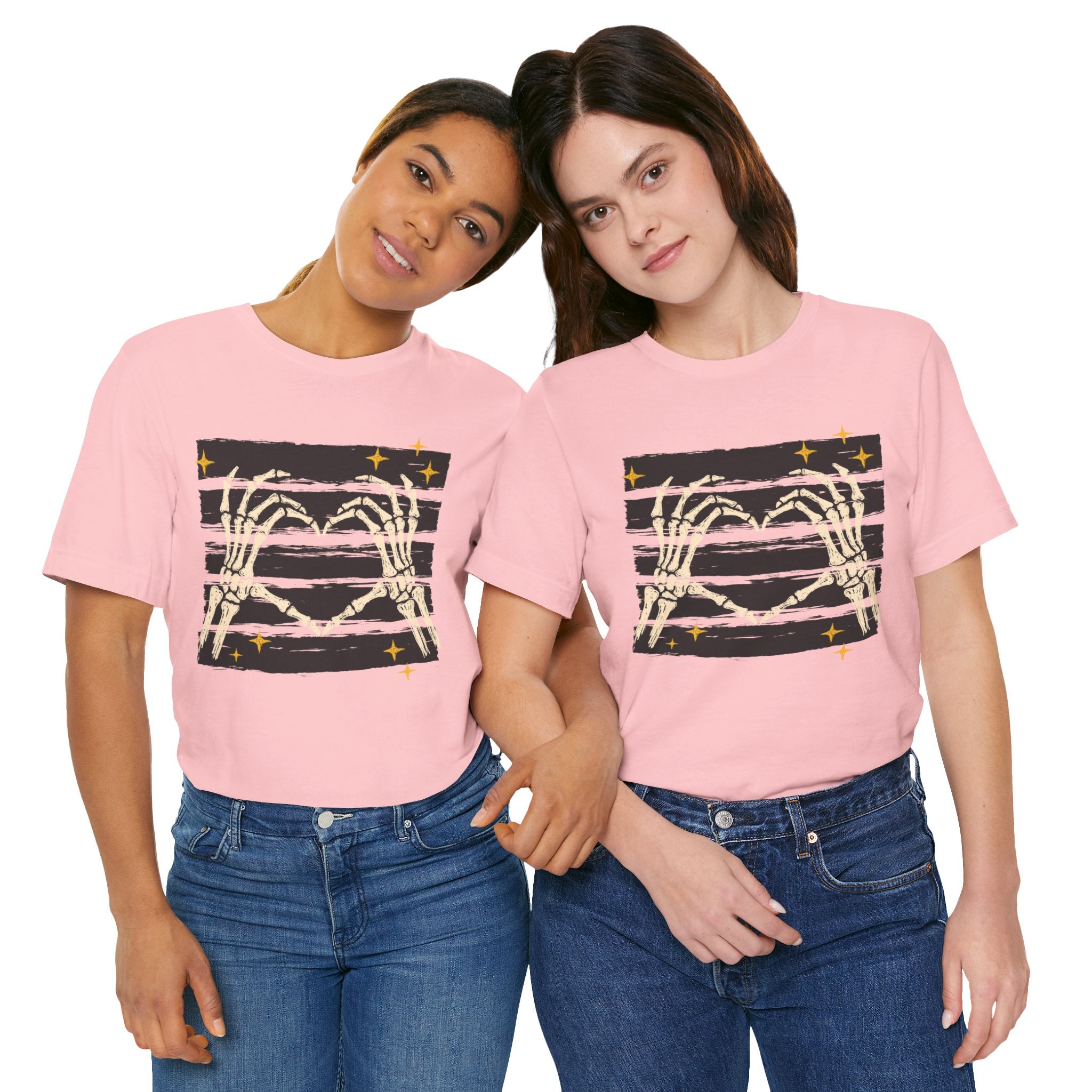 Skeleton Hands Heart T-Shirt — Gothic Halloween Tee