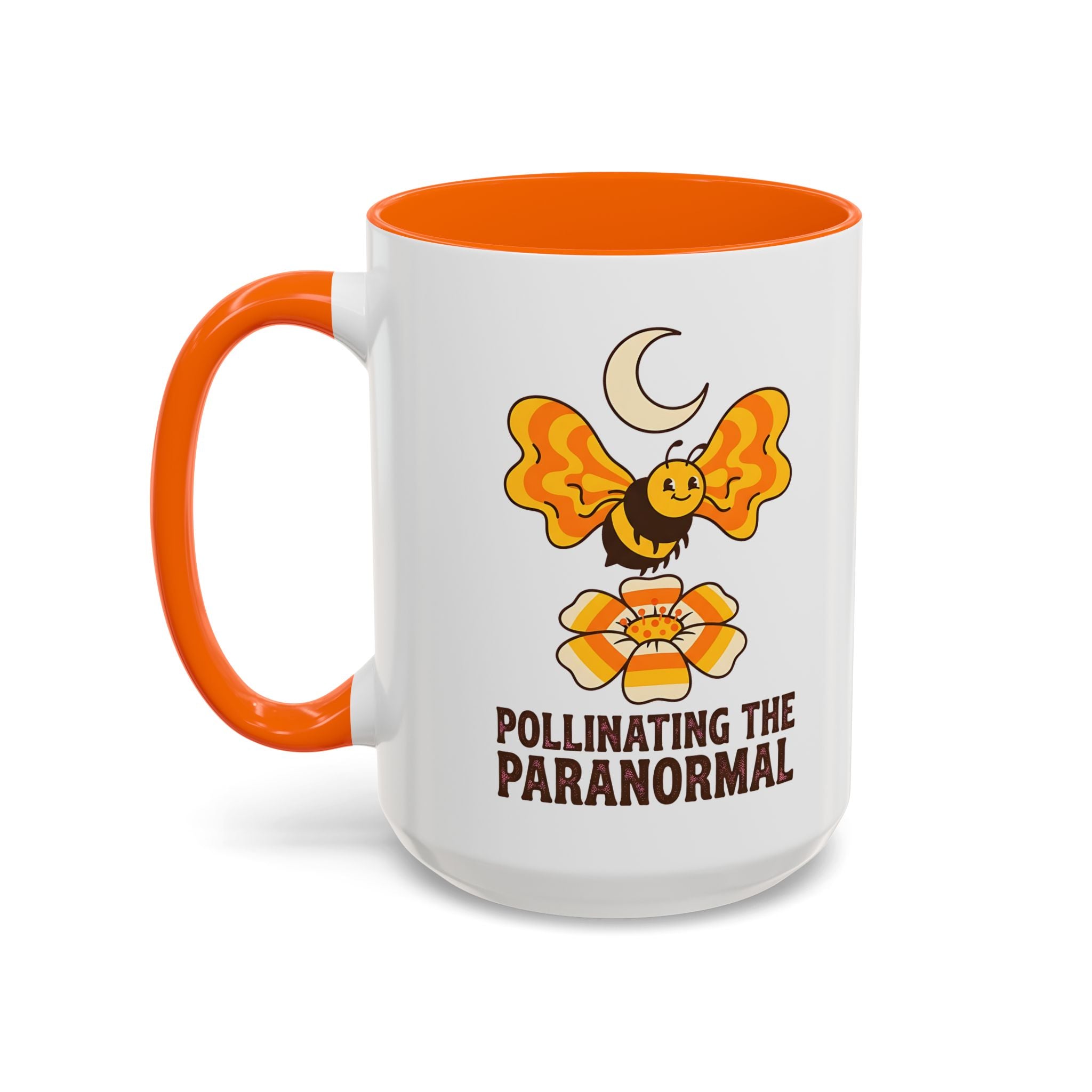 Plant & Ghost Lover Accent Mug — "Pollinating the Paranormal" Funny Coffee Cup (11/15 oz)