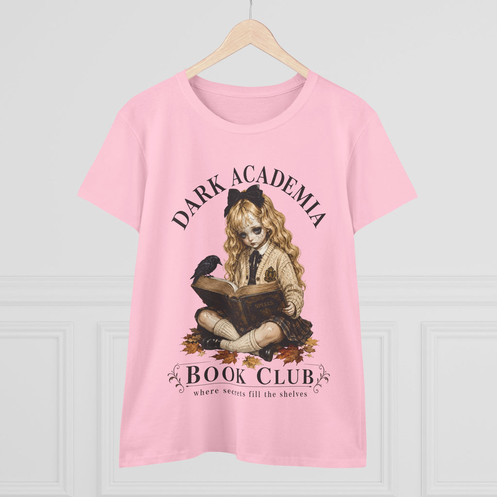 Dark Academia Book Club T-Shirt — Vintage Gothic Girl Reading Tee