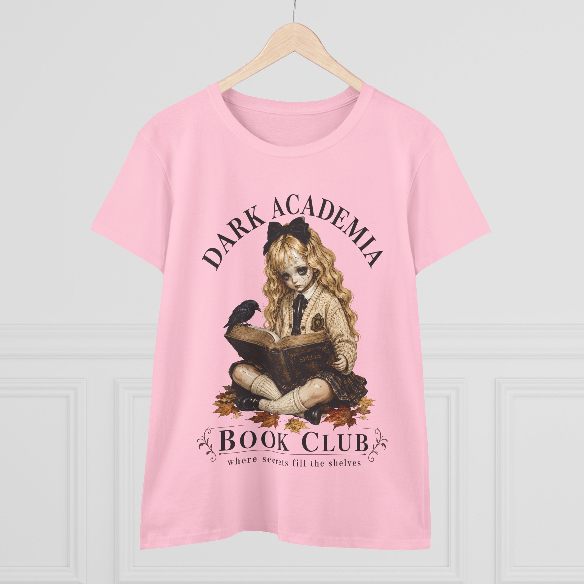 Dark Academia Book Club T-Shirt — Vintage Gothic Girl Reading Tee