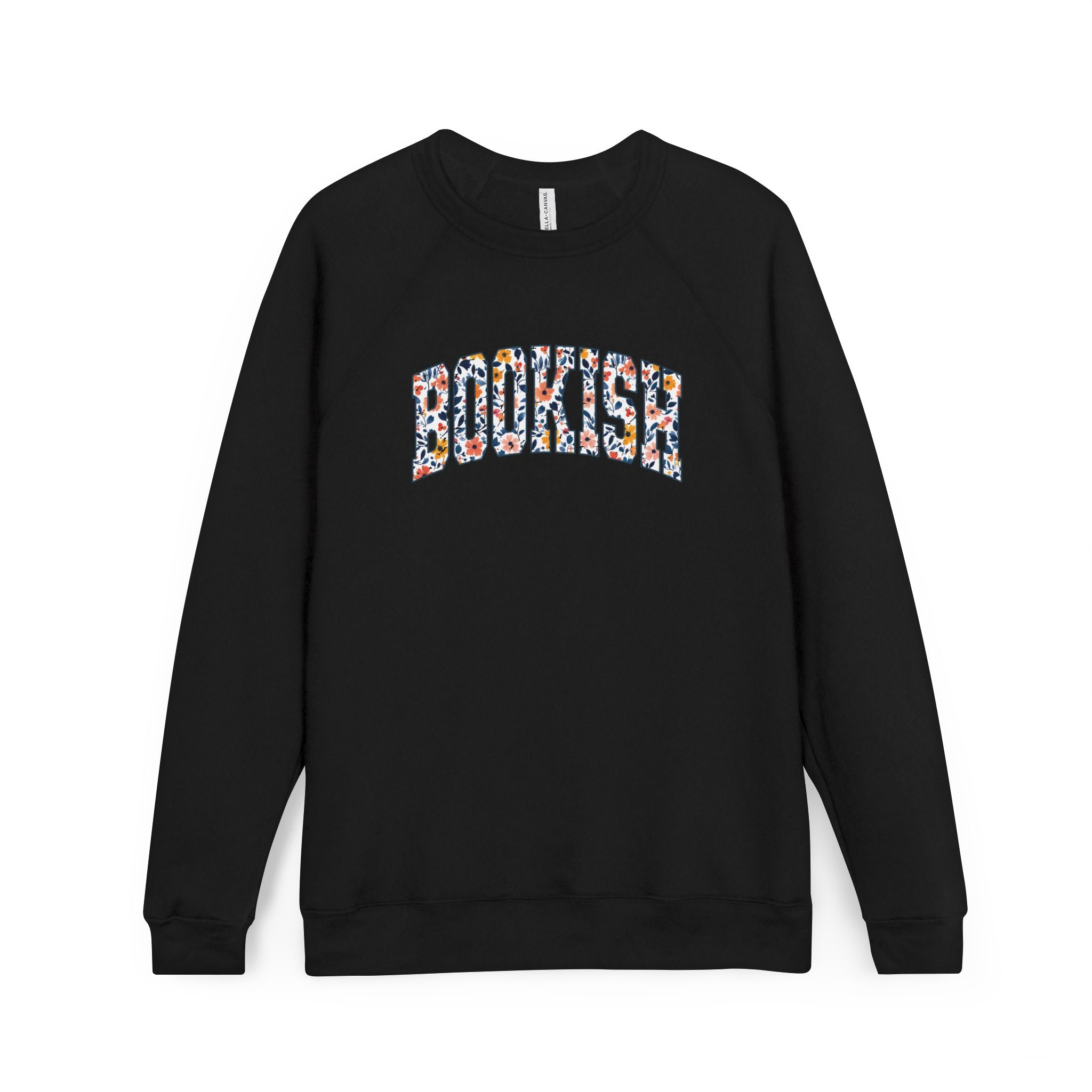 Bookish Floral Sweatshirt — Cozy Reader Raglan Pullover