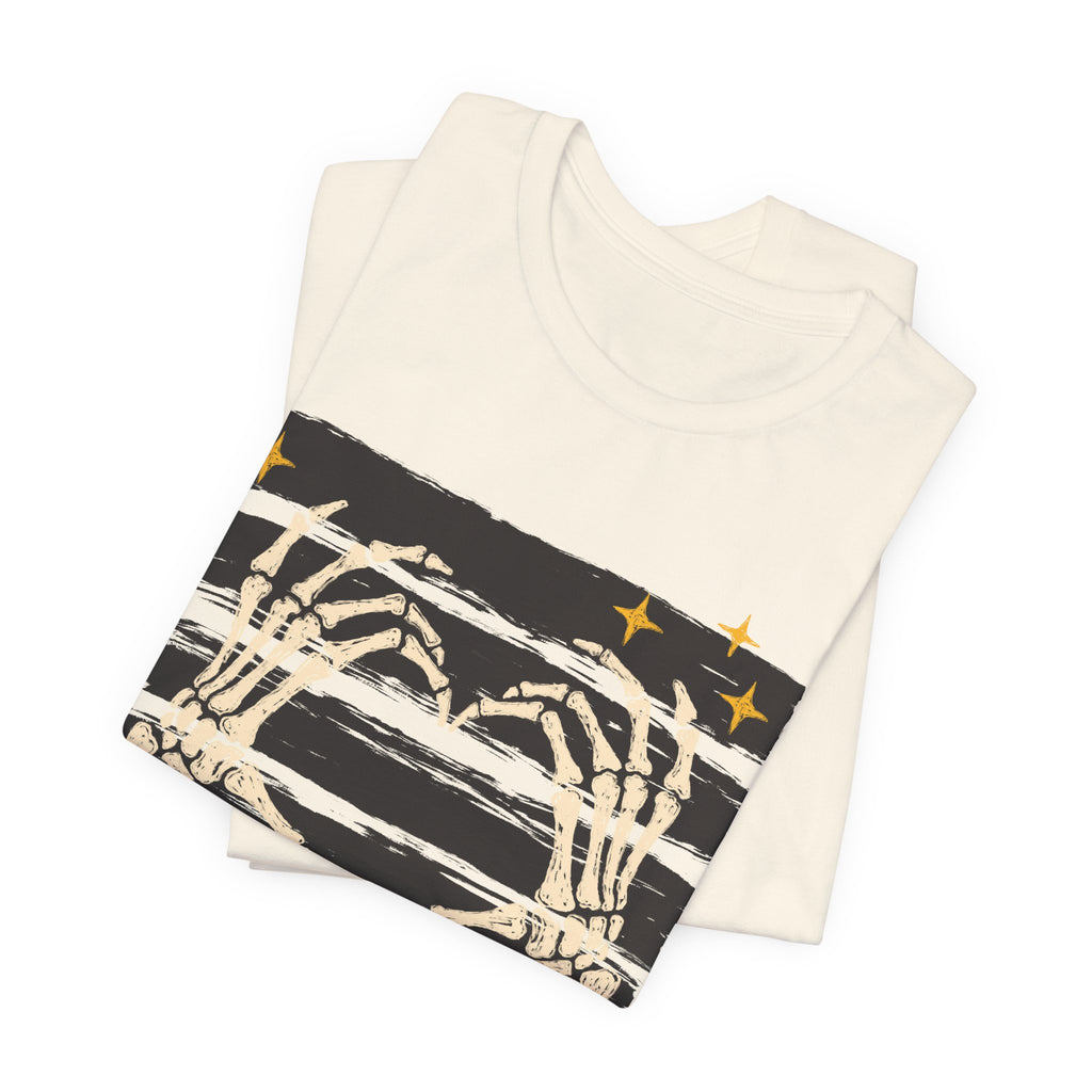 Skeleton Hands Heart T-Shirt — Gothic Halloween Tee