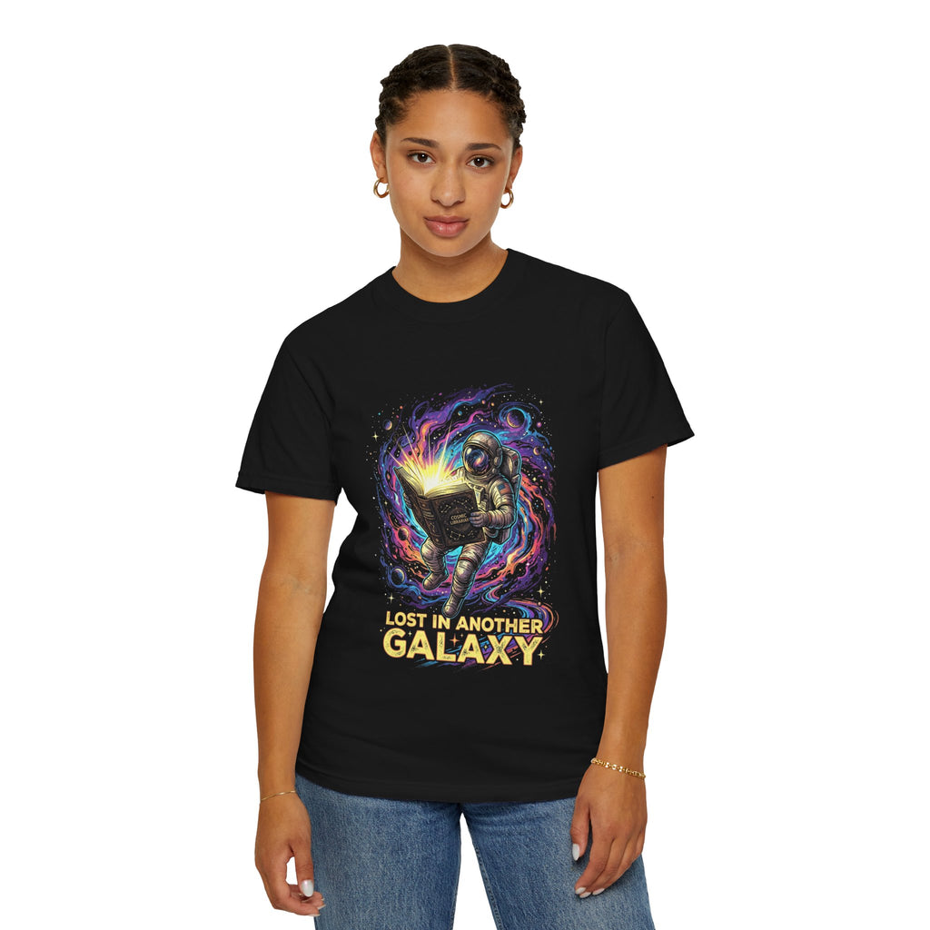 Lost in Another Galaxy Reading T-shirt | Space Booklover Tee