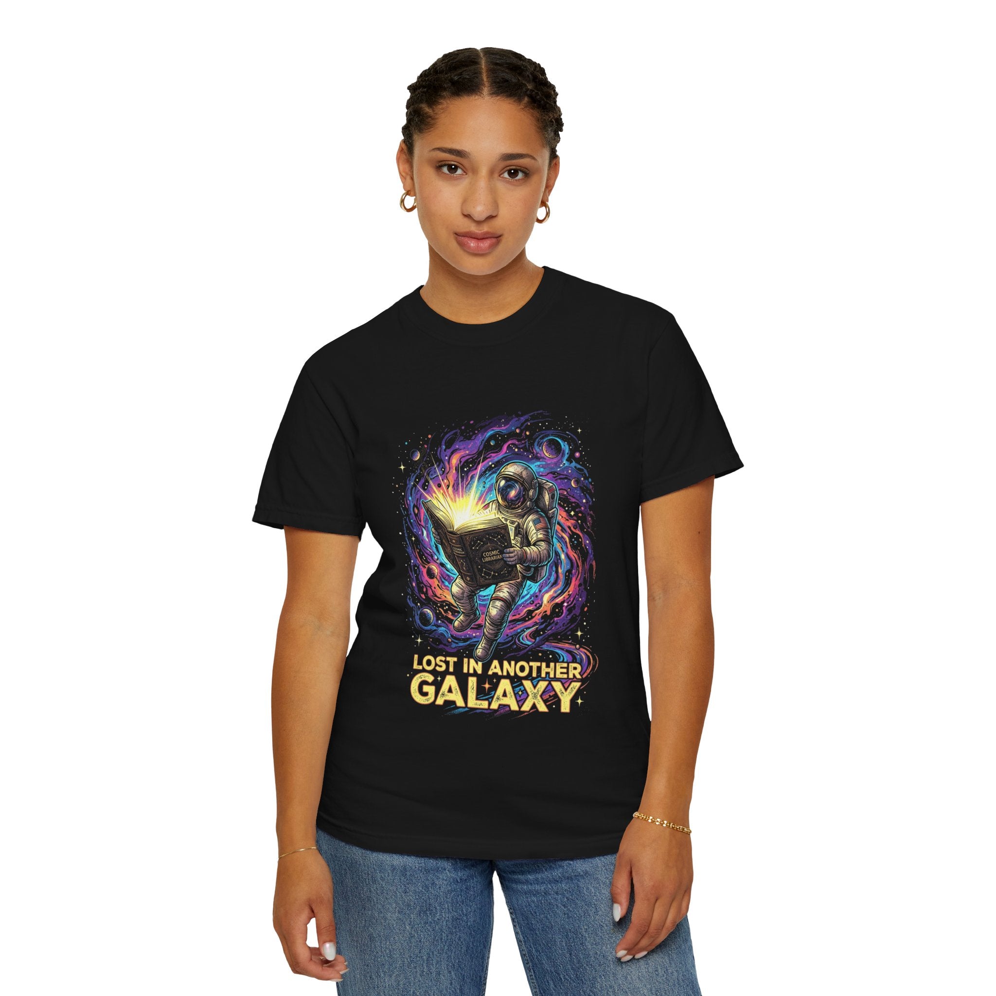 Lost in Another Galaxy Reading T-shirt | Space Booklover Tee