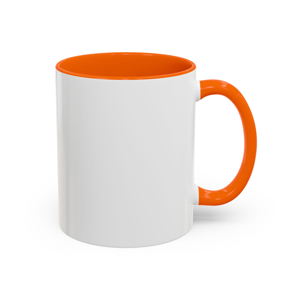 Black Hat & Orange Brushstroke Accent Coffee Mug — Halloween Cat Coffee Cup (11/15oz)